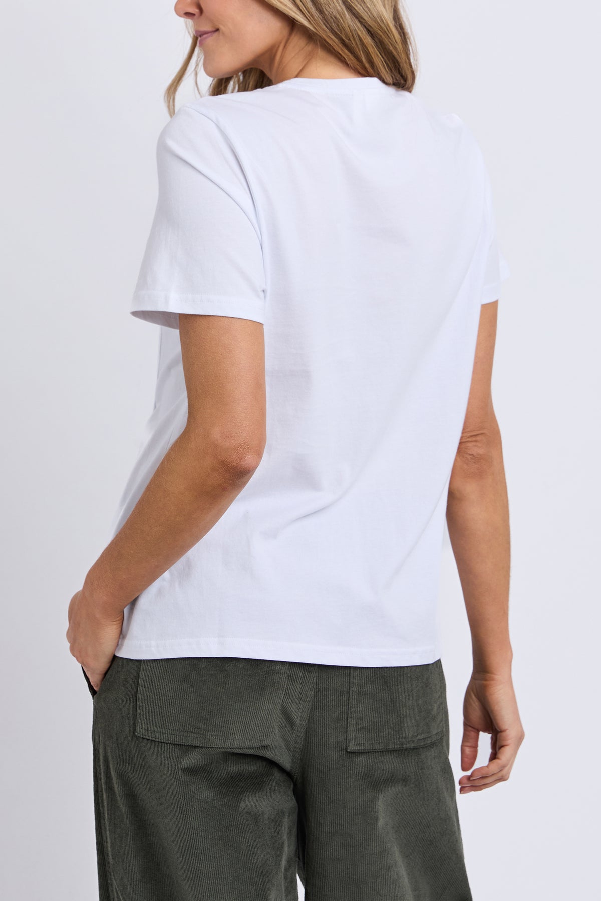 Collins Tuck Tee White