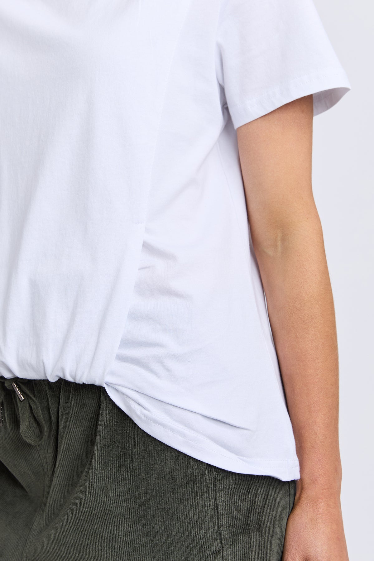 Collins Tuck Tee White
