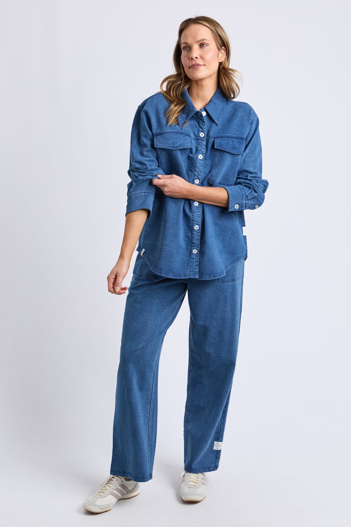 Valerie  Shacket Blue Denim Look