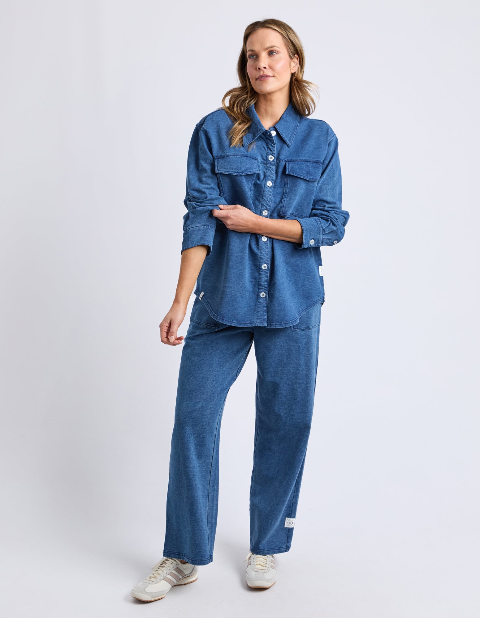 Valerie  Shacket Blue Denim Look
