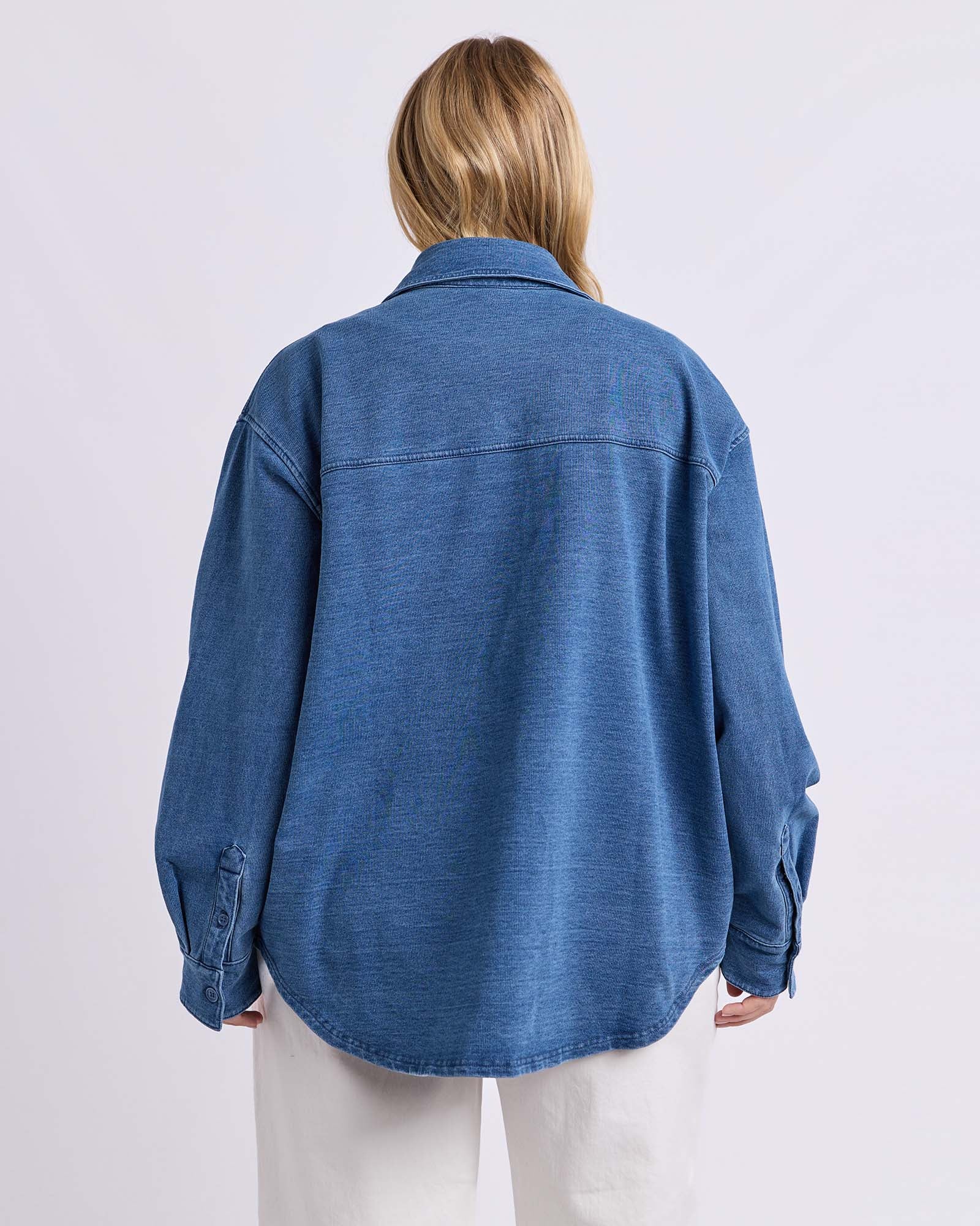 Valerie  Shacket Blue Denim Look