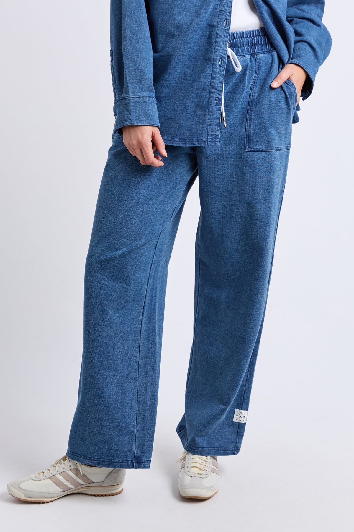 Valerie Trackpant Blue Denim Look