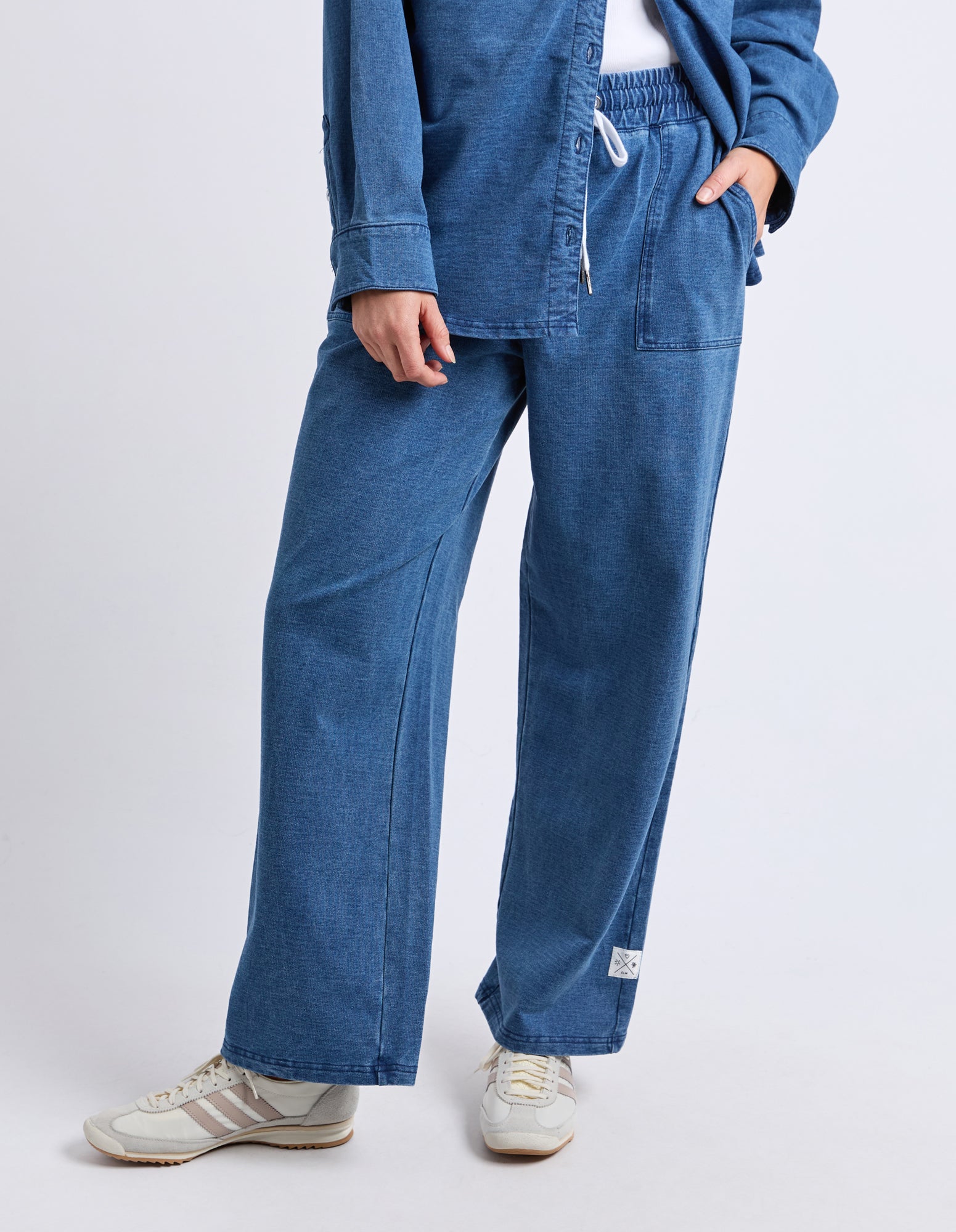 Valerie Trackpant Blue Denim Look