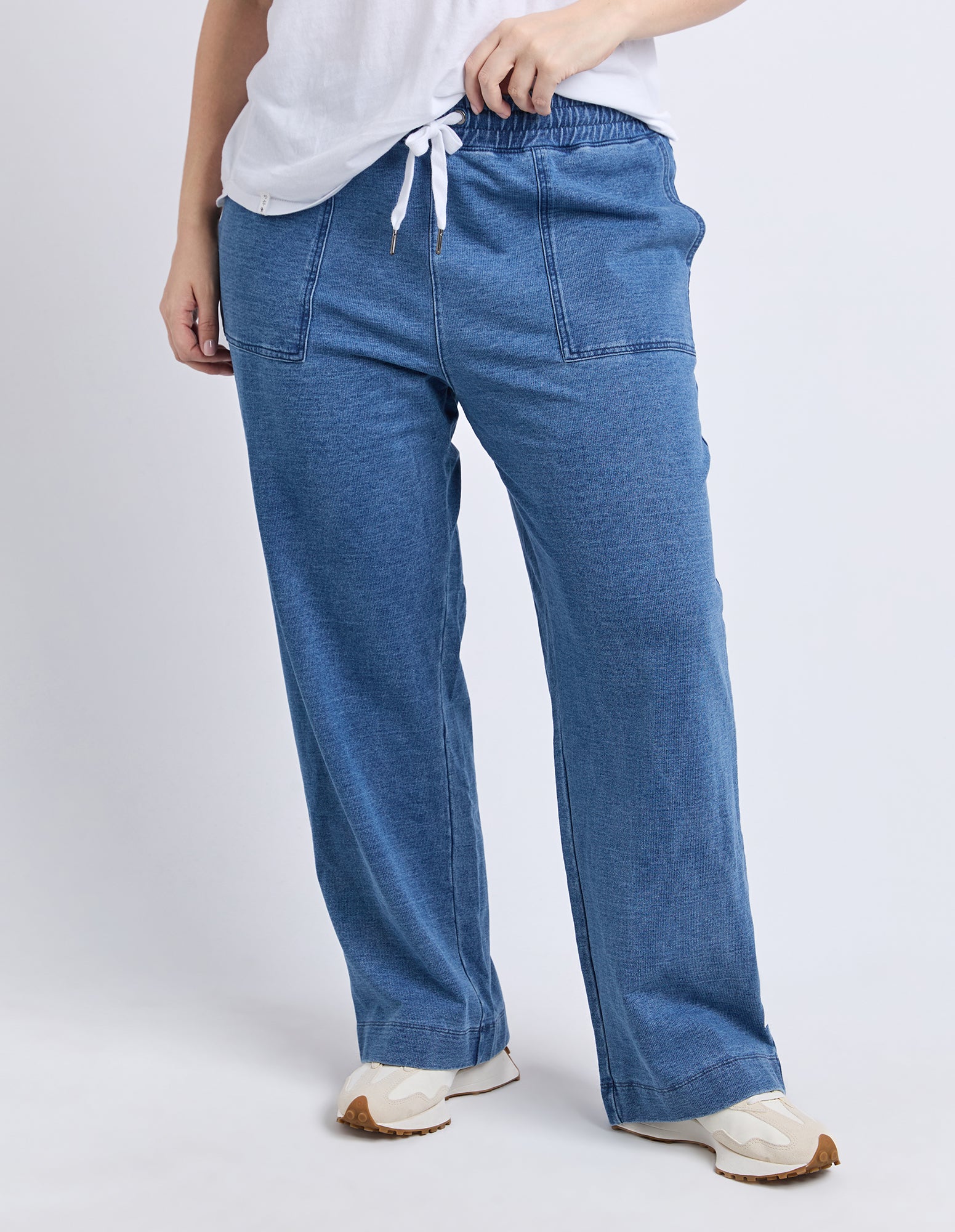 Valerie Trackpant Blue Denim Look