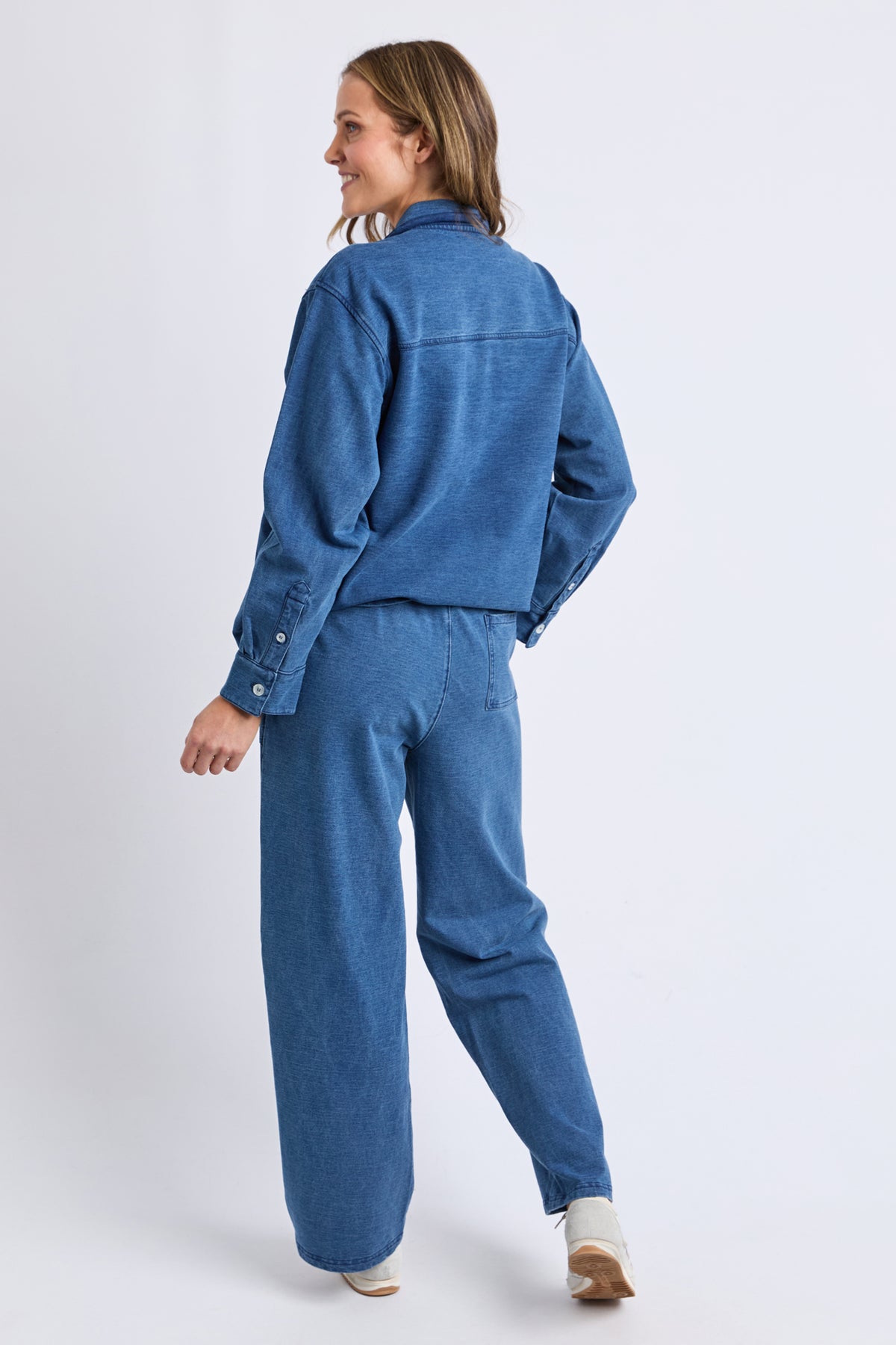 Valerie Trackpant Blue Denim Look