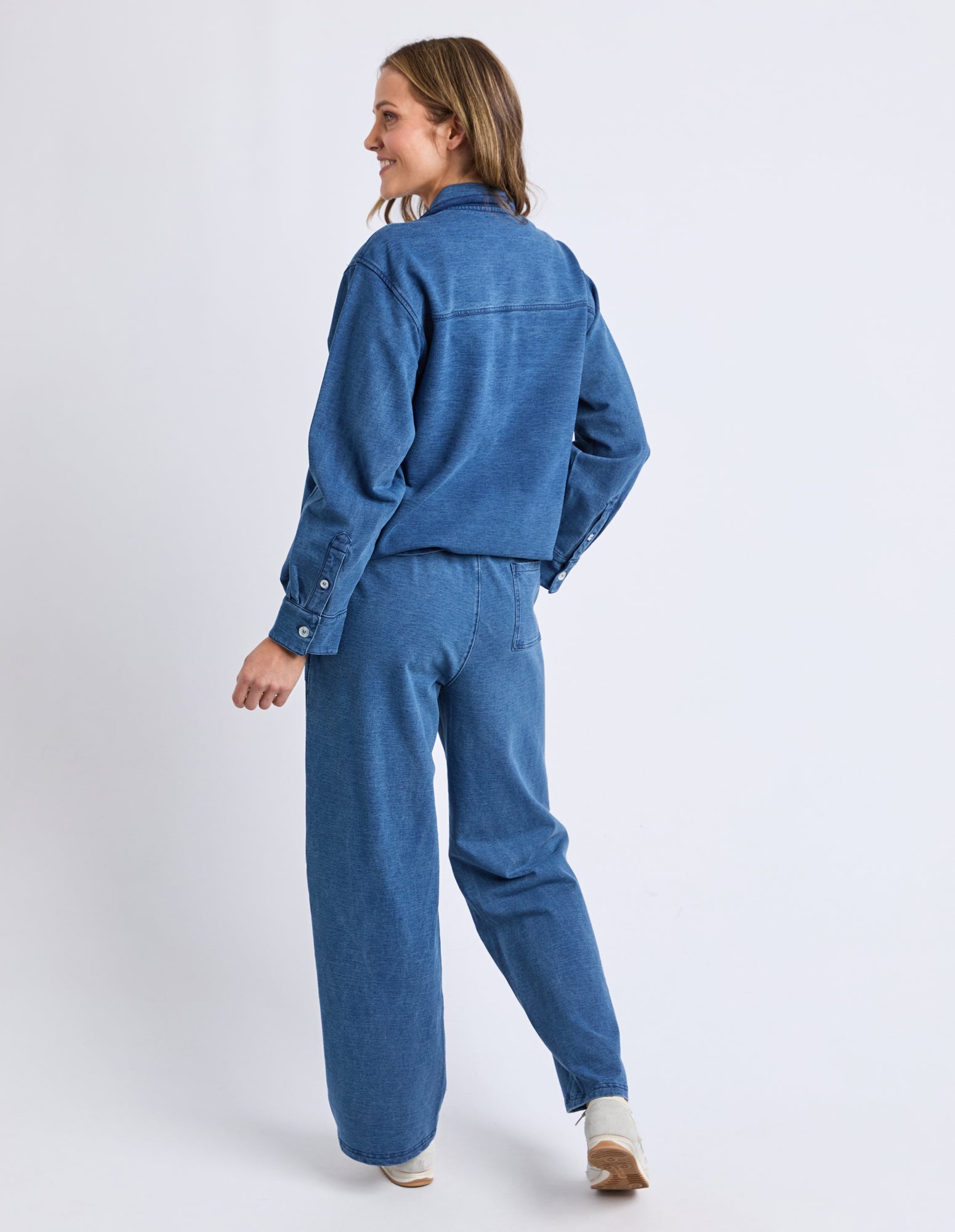 Valerie Trackpant Blue Denim Look