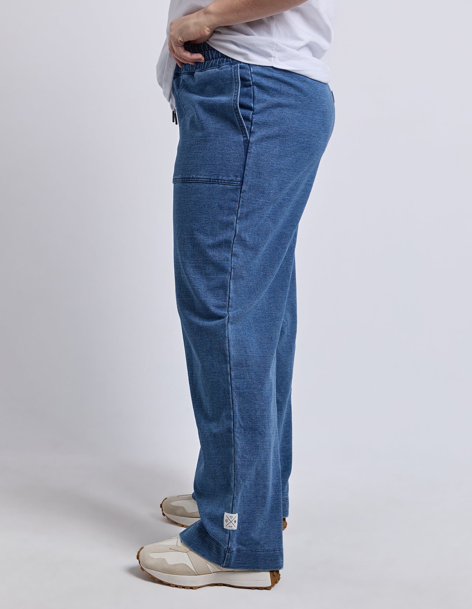 Valerie Trackpant Blue Denim Look