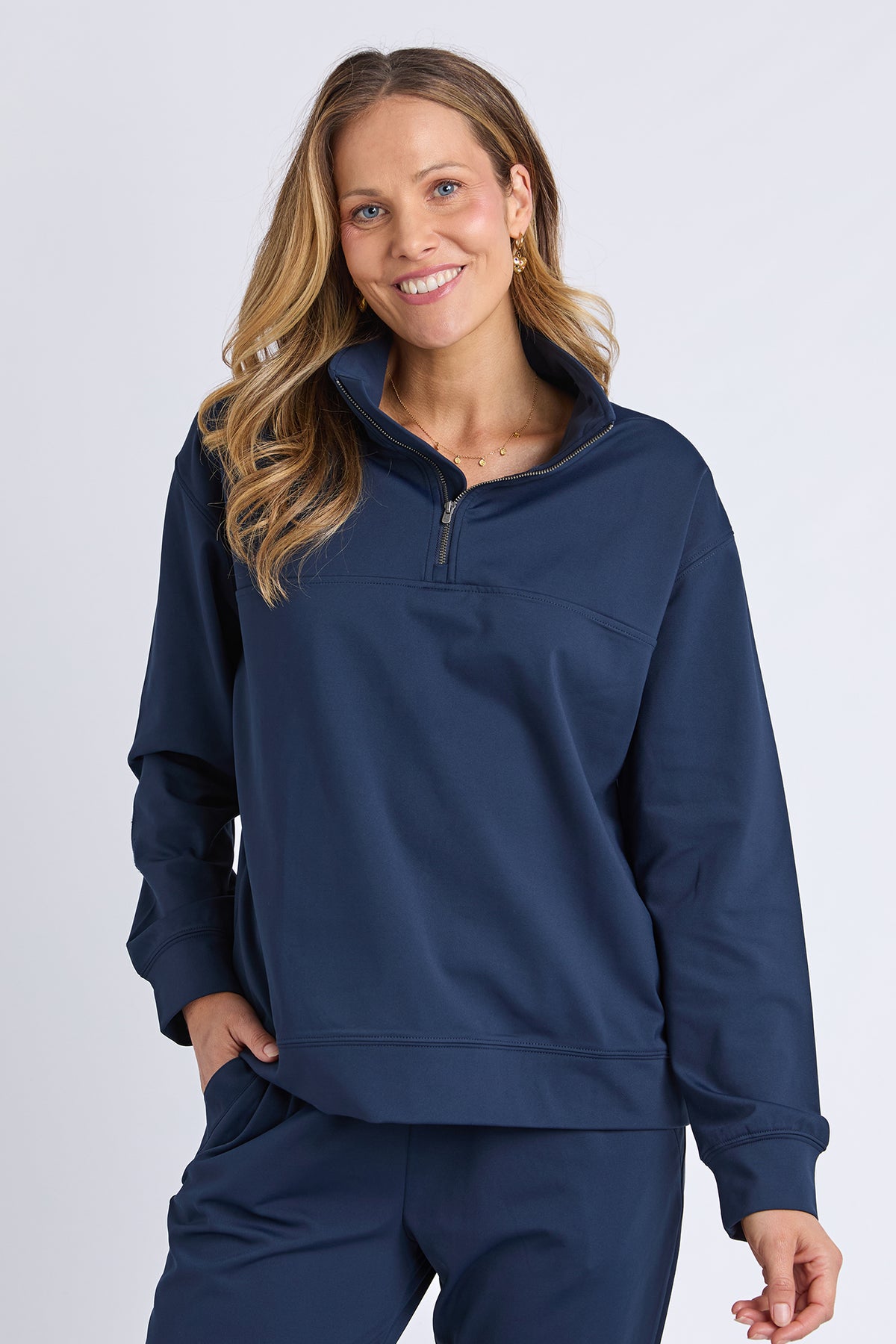 Alexis Half Zip Navy