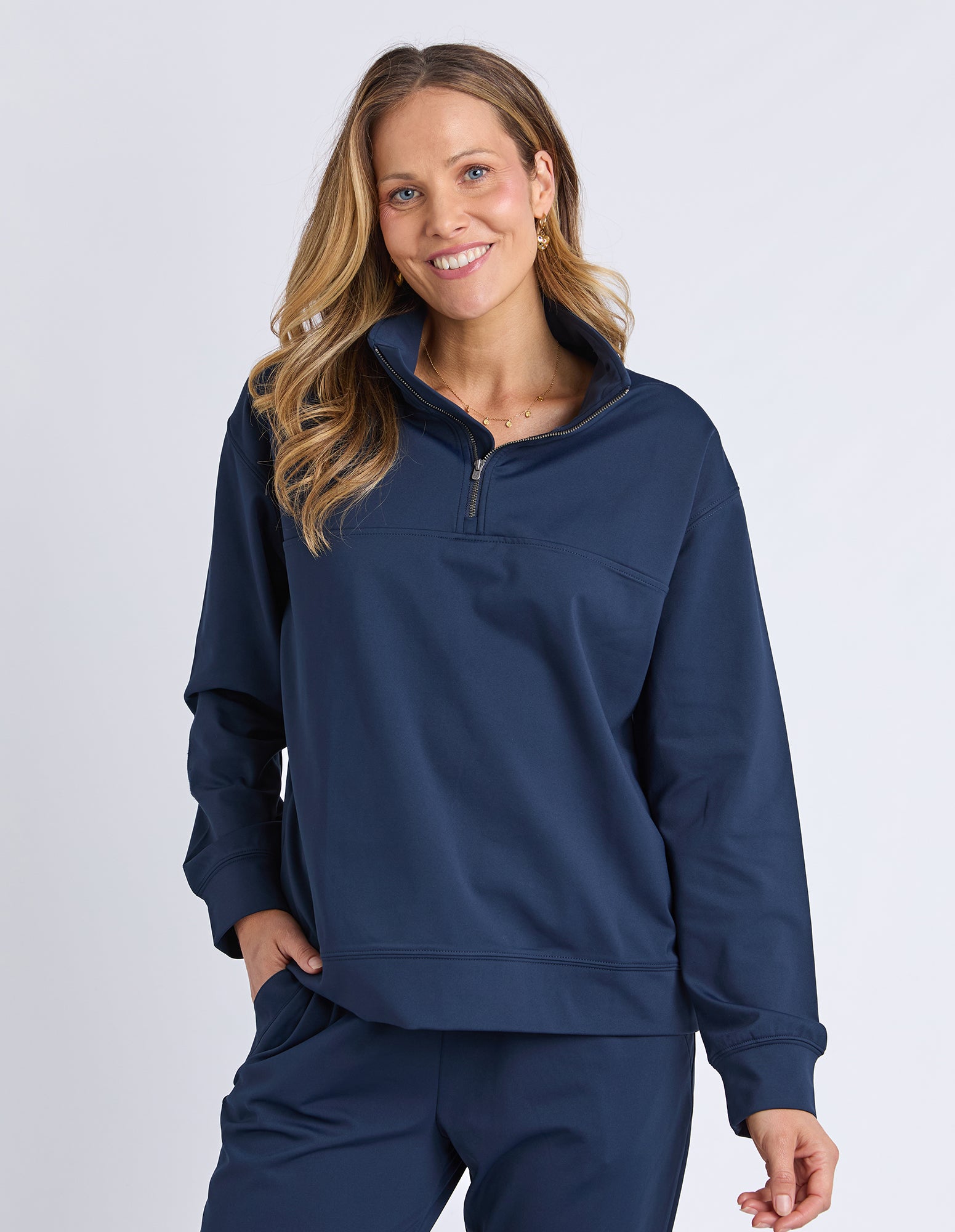 Alexis Half Zip Navy