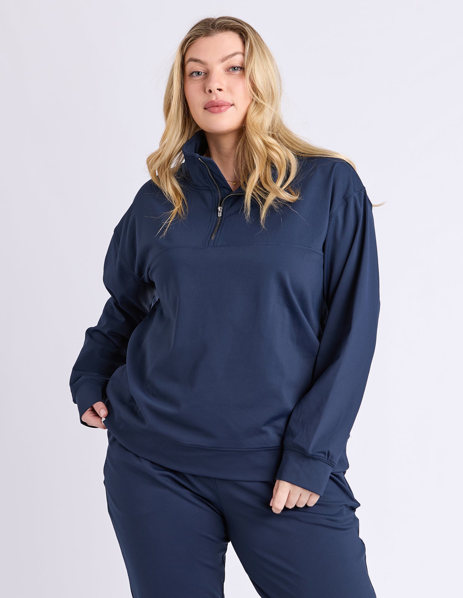 Alexis Half Zip Navy