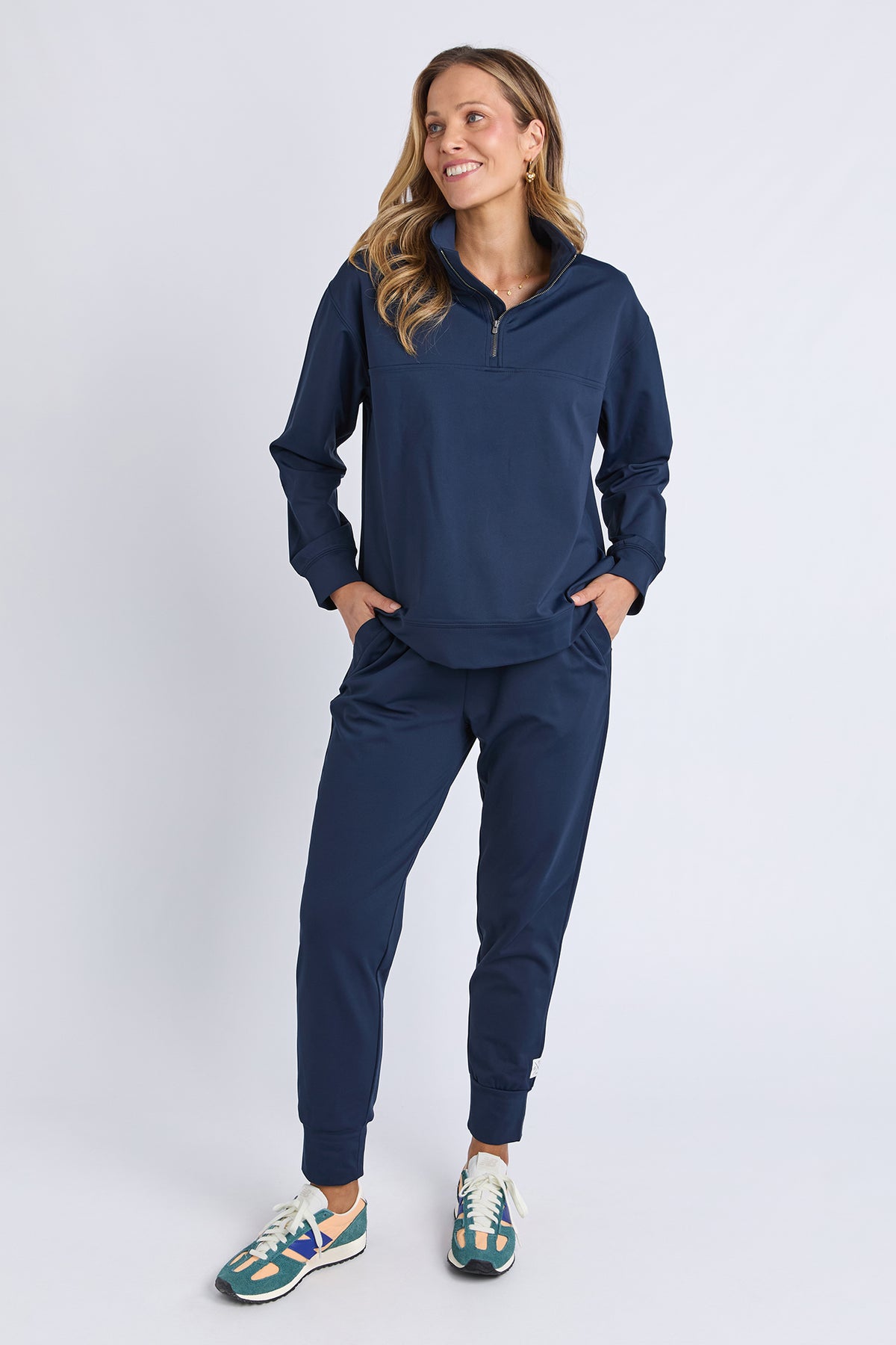 Alexis Half Zip Navy