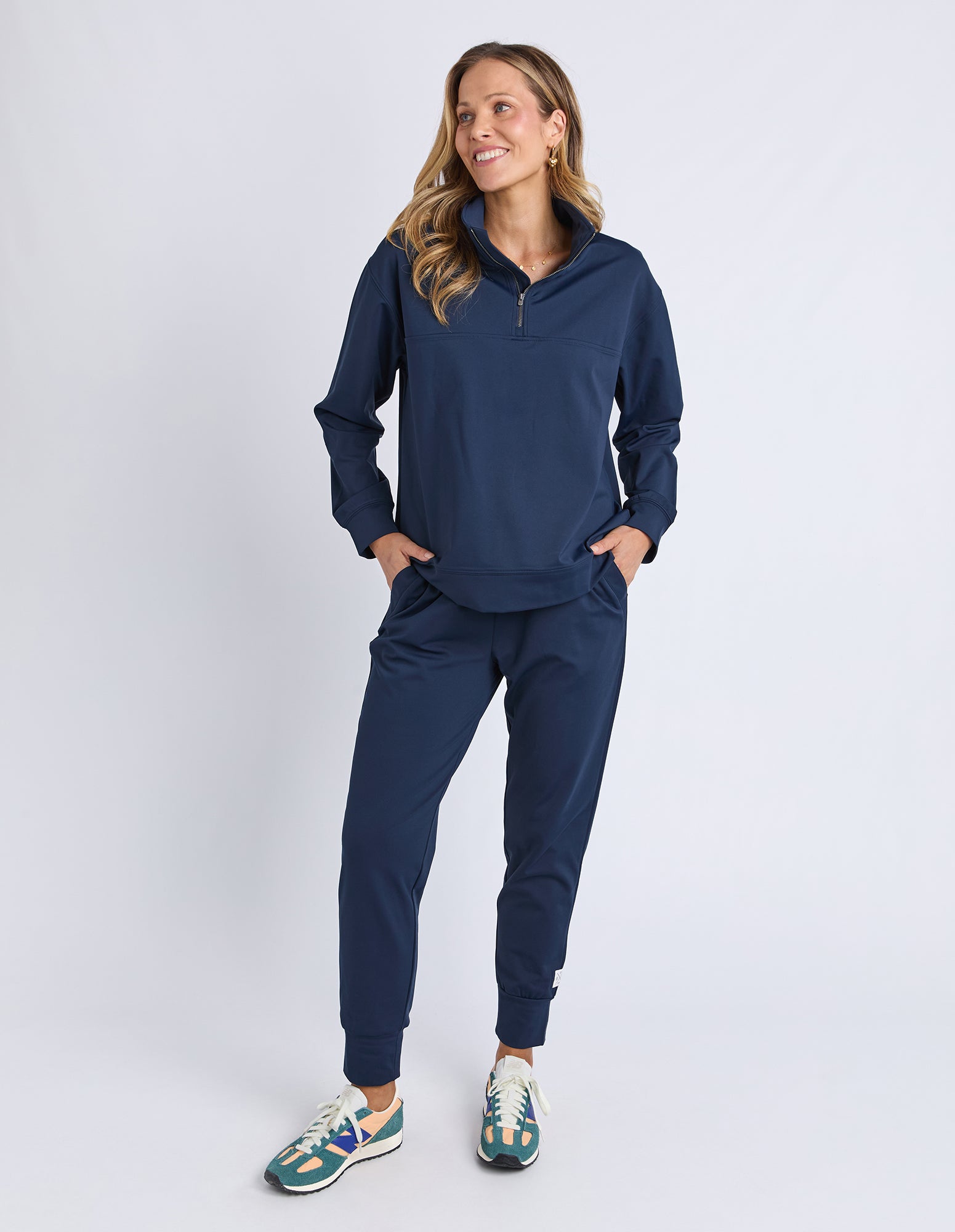 Alexis Half Zip Navy