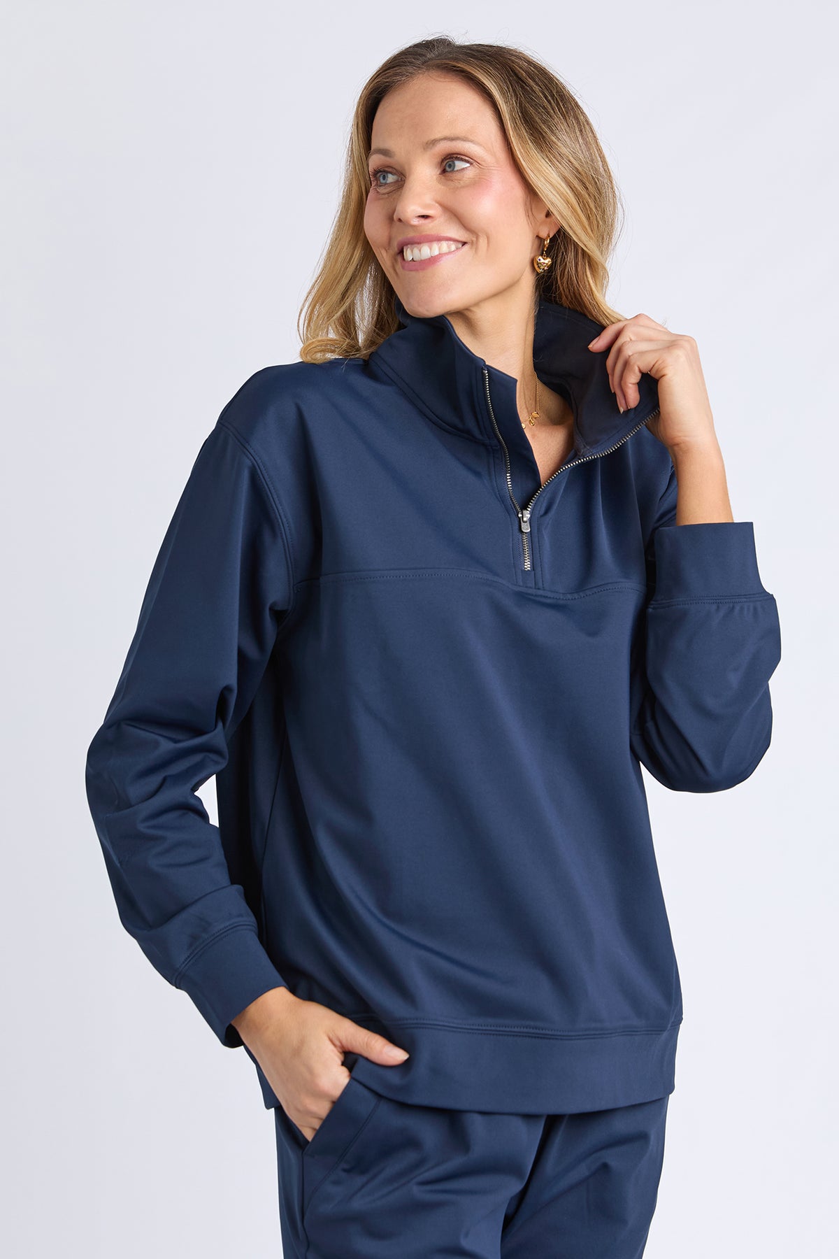 Alexis Half Zip Navy