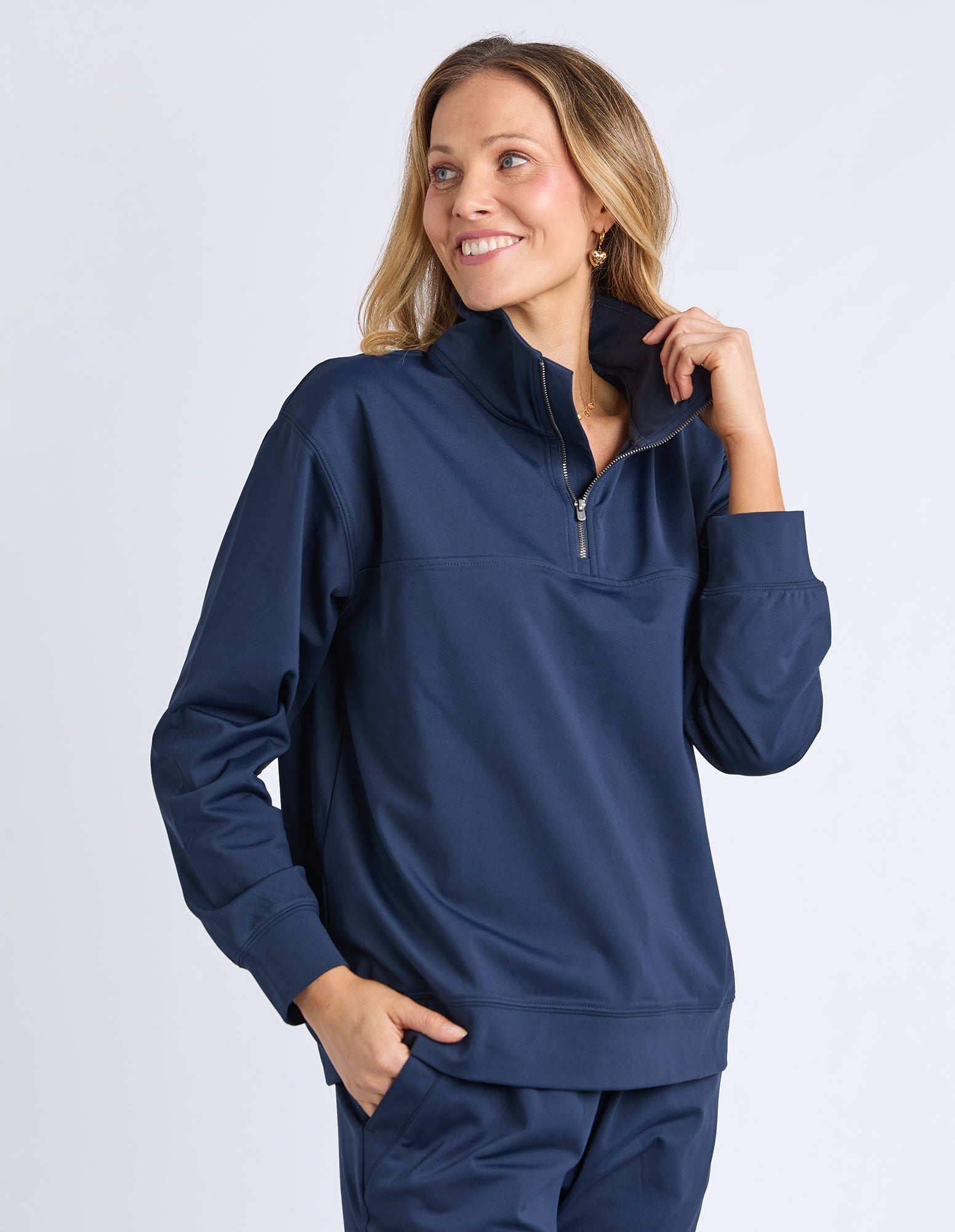 Alexis Half Zip Navy
