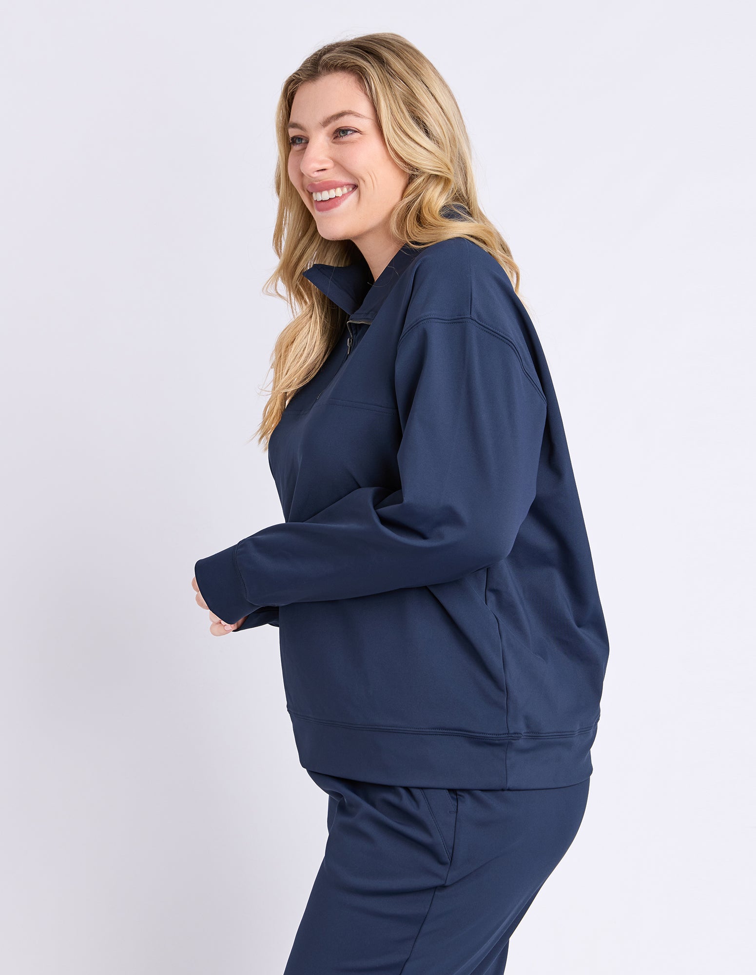 Alexis Half Zip Navy
