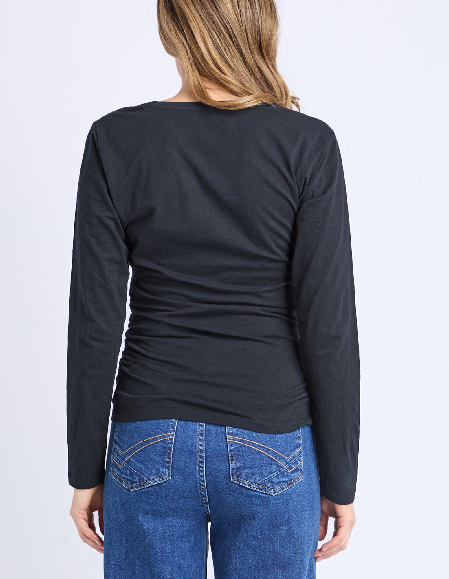 Ivie Ruched Top Black