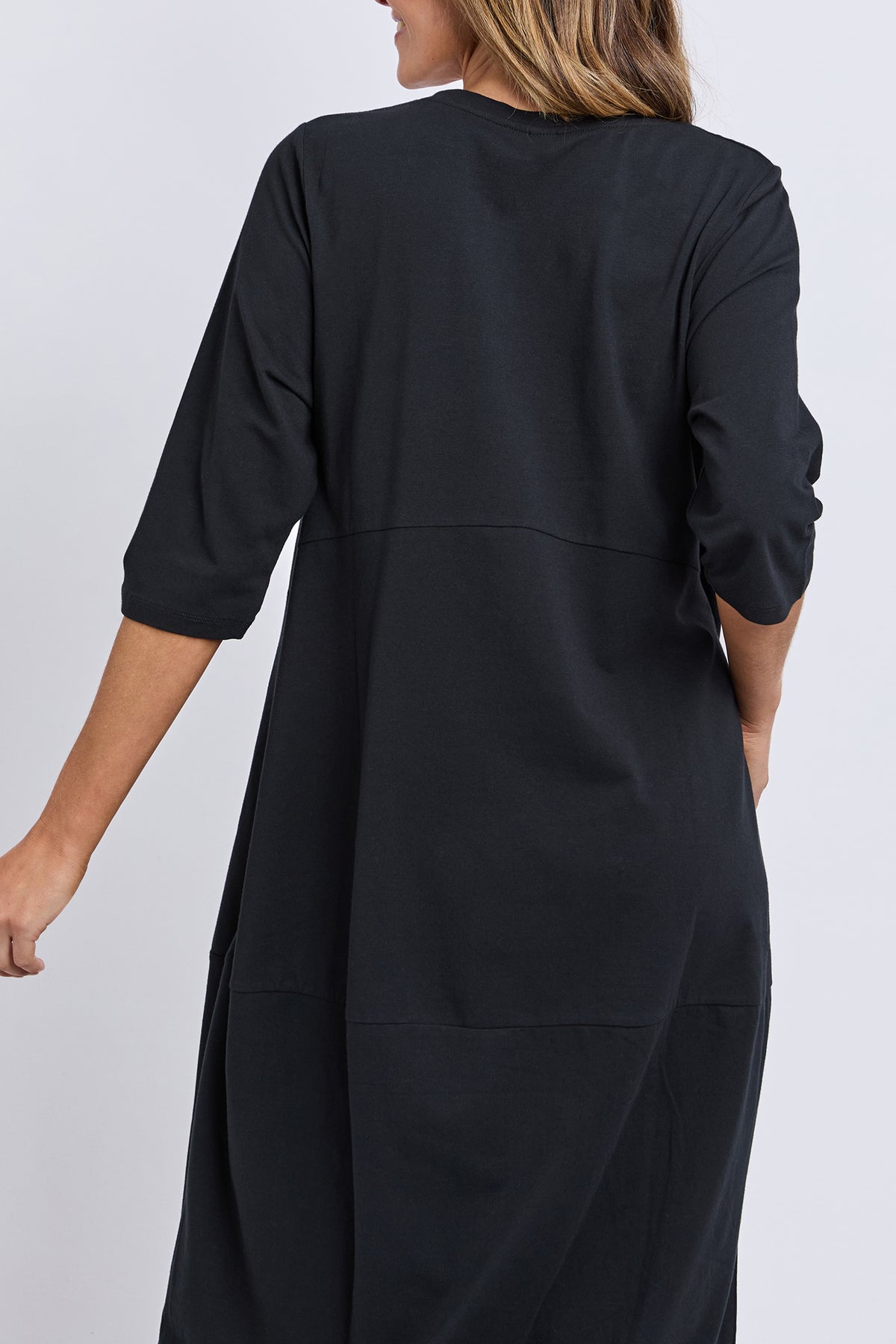 Diana Dress 3/4 Sleeve Black