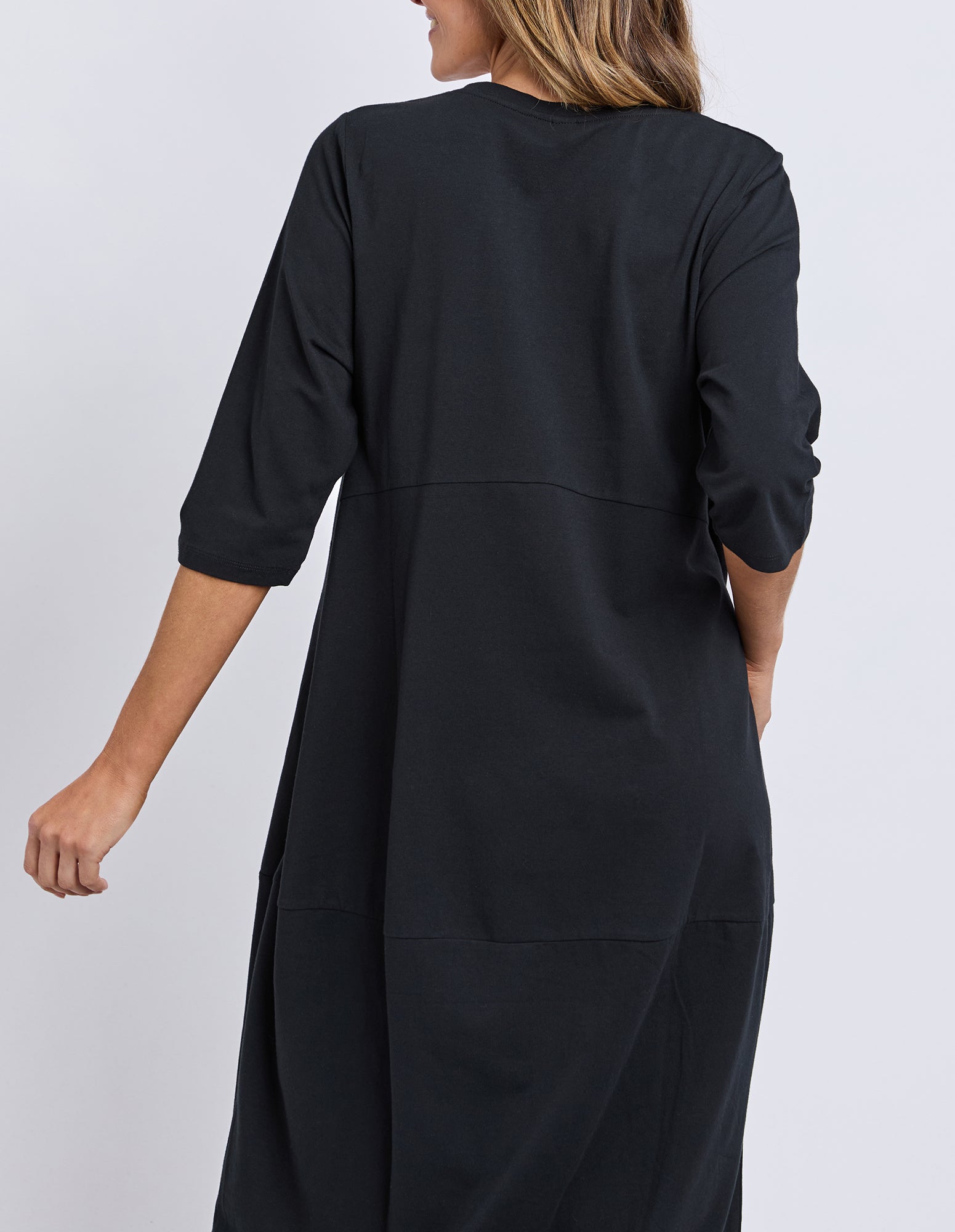 Diana Dress 3/4 Sleeve Black