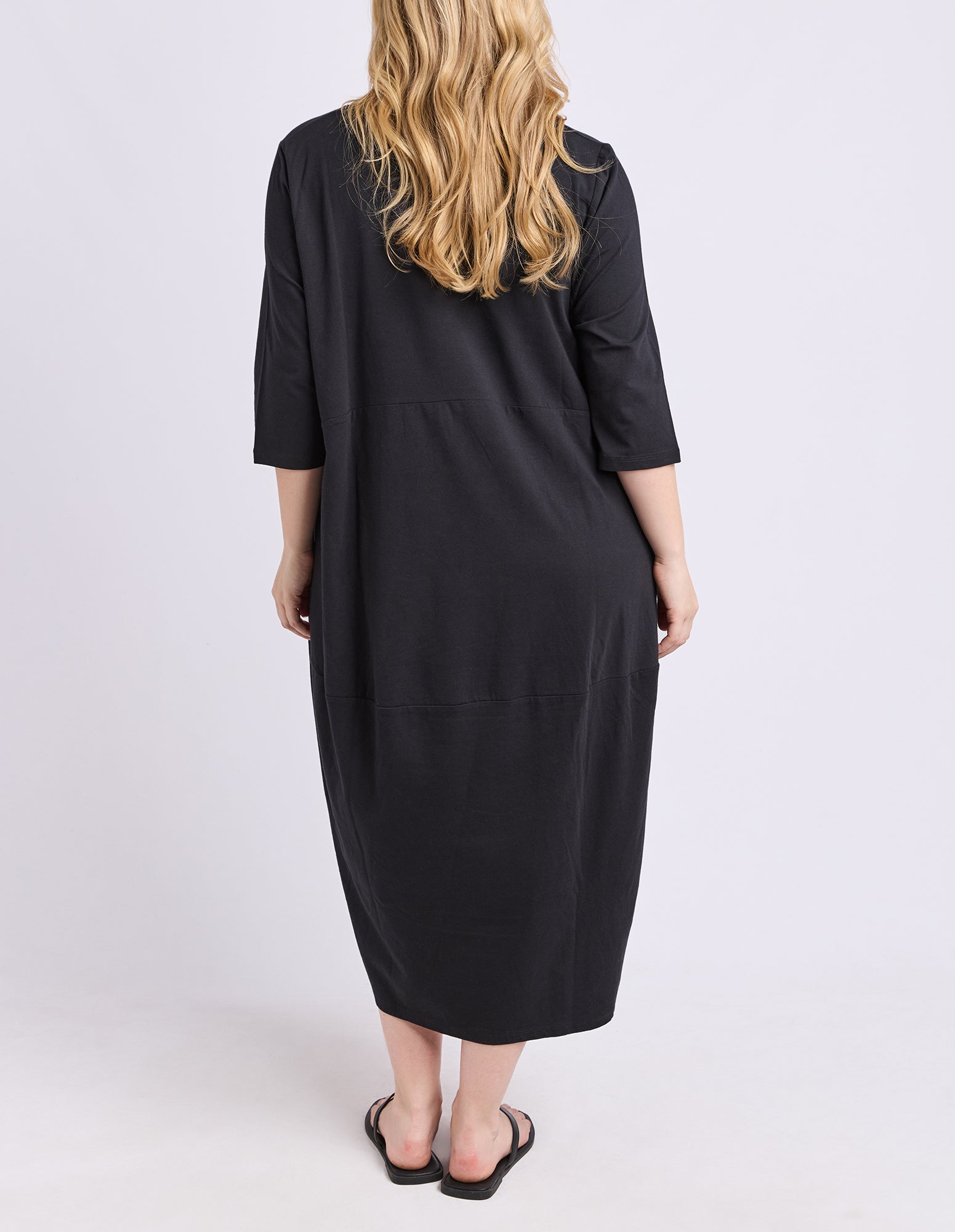 Diana Dress 3/4 Sleeve Black