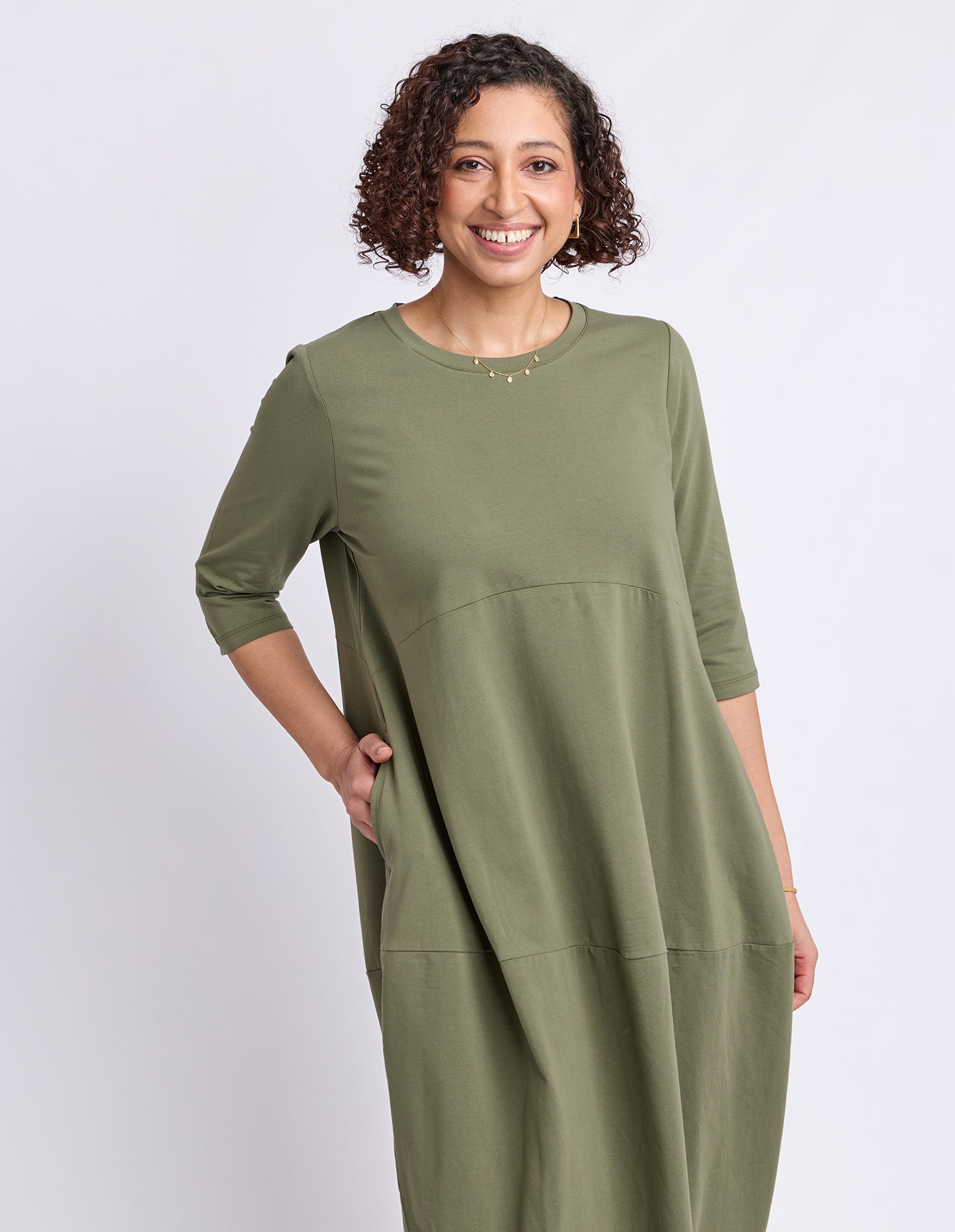 Diana Dress 3/4 Sleeve Clover