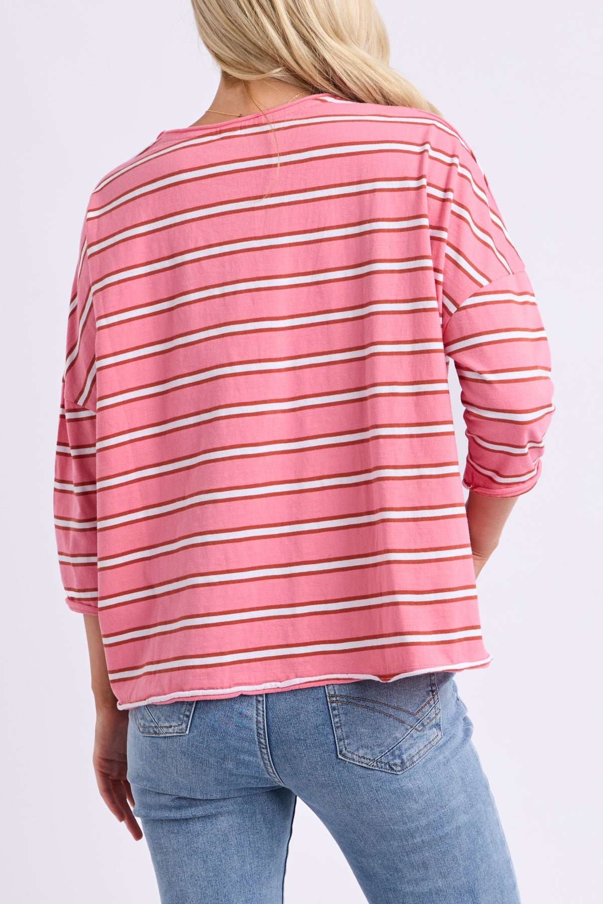 Anya Long Sleeve Tee Stripe Pink Lemonade