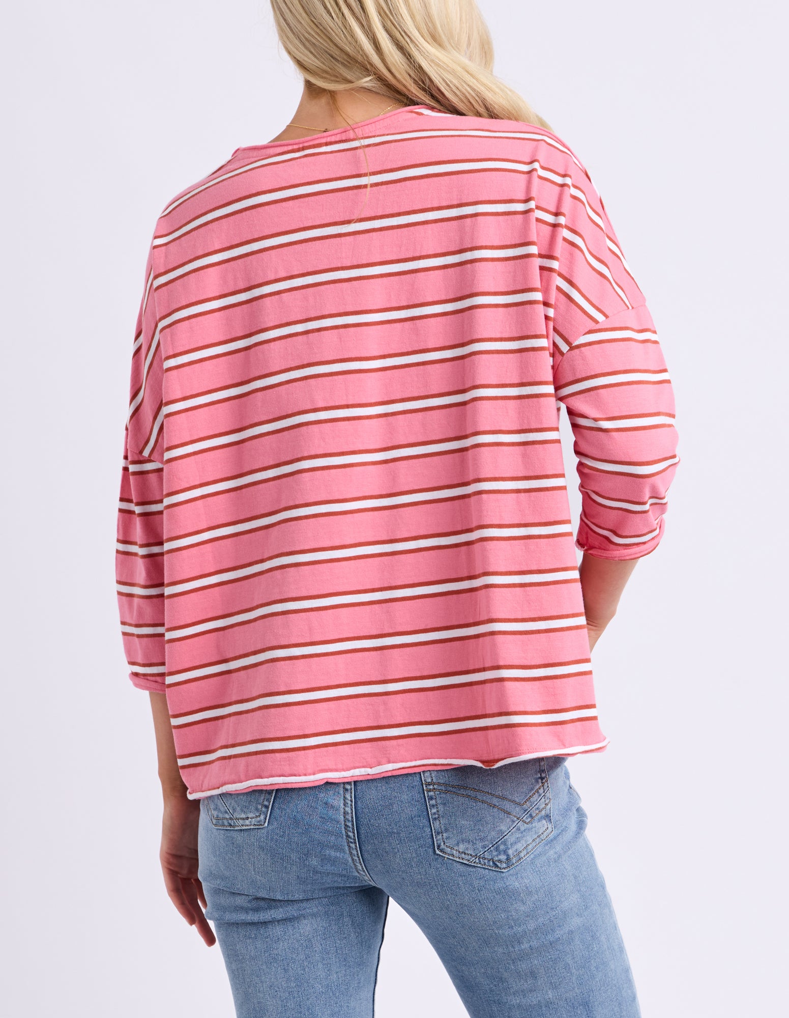 Anya Long Sleeve Tee Stripe Pink Lemonade