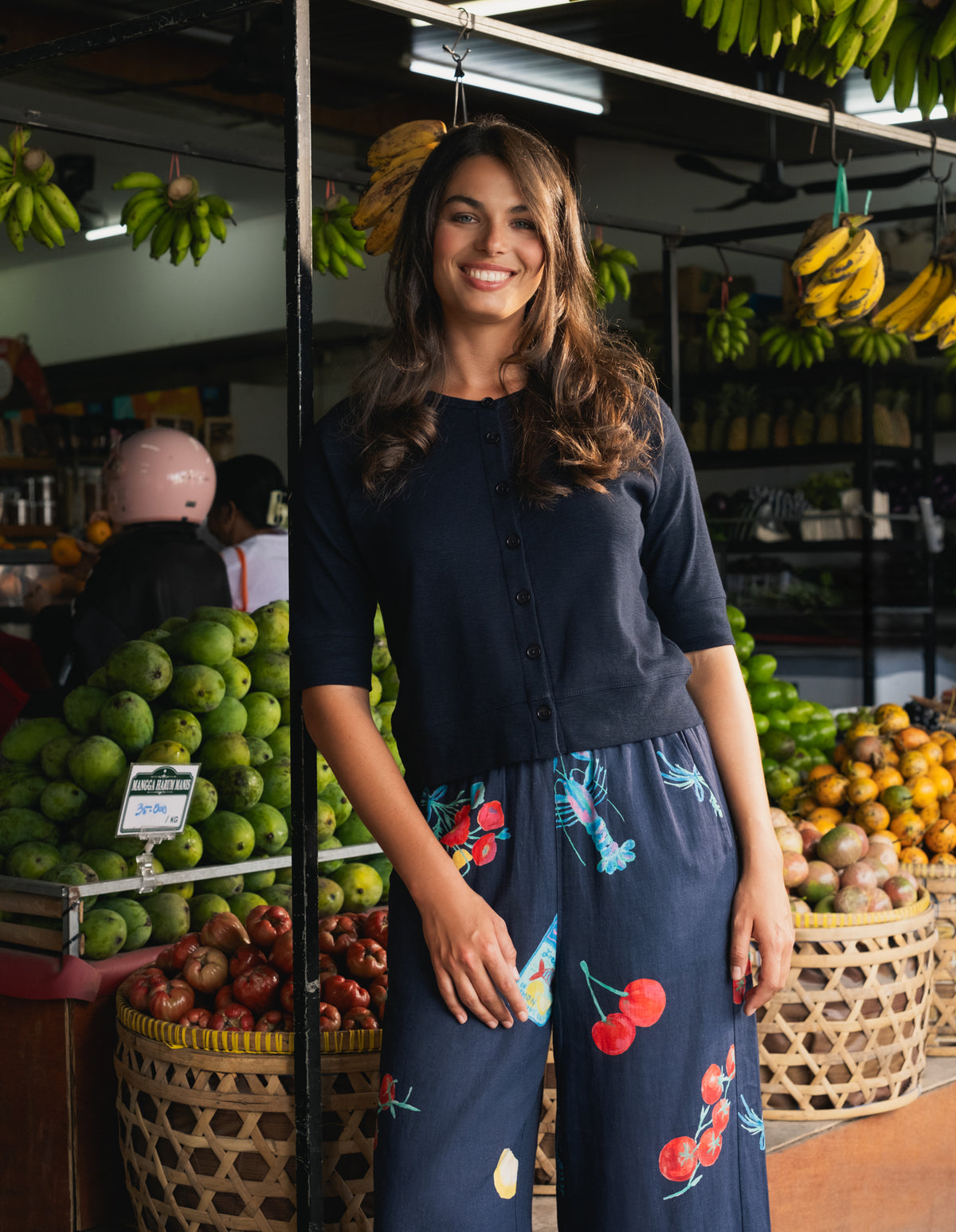 Yvette Short Sleeve Cardi Navy