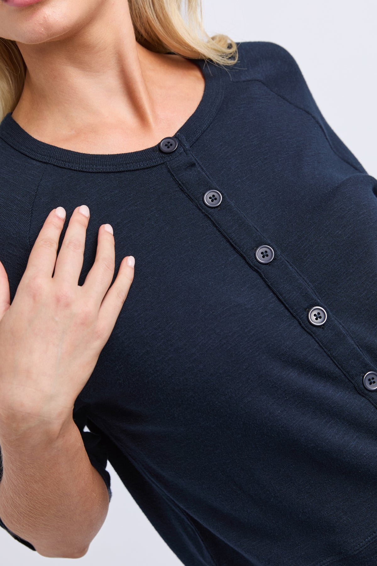 Yvette Short Sleeve Cardi Navy