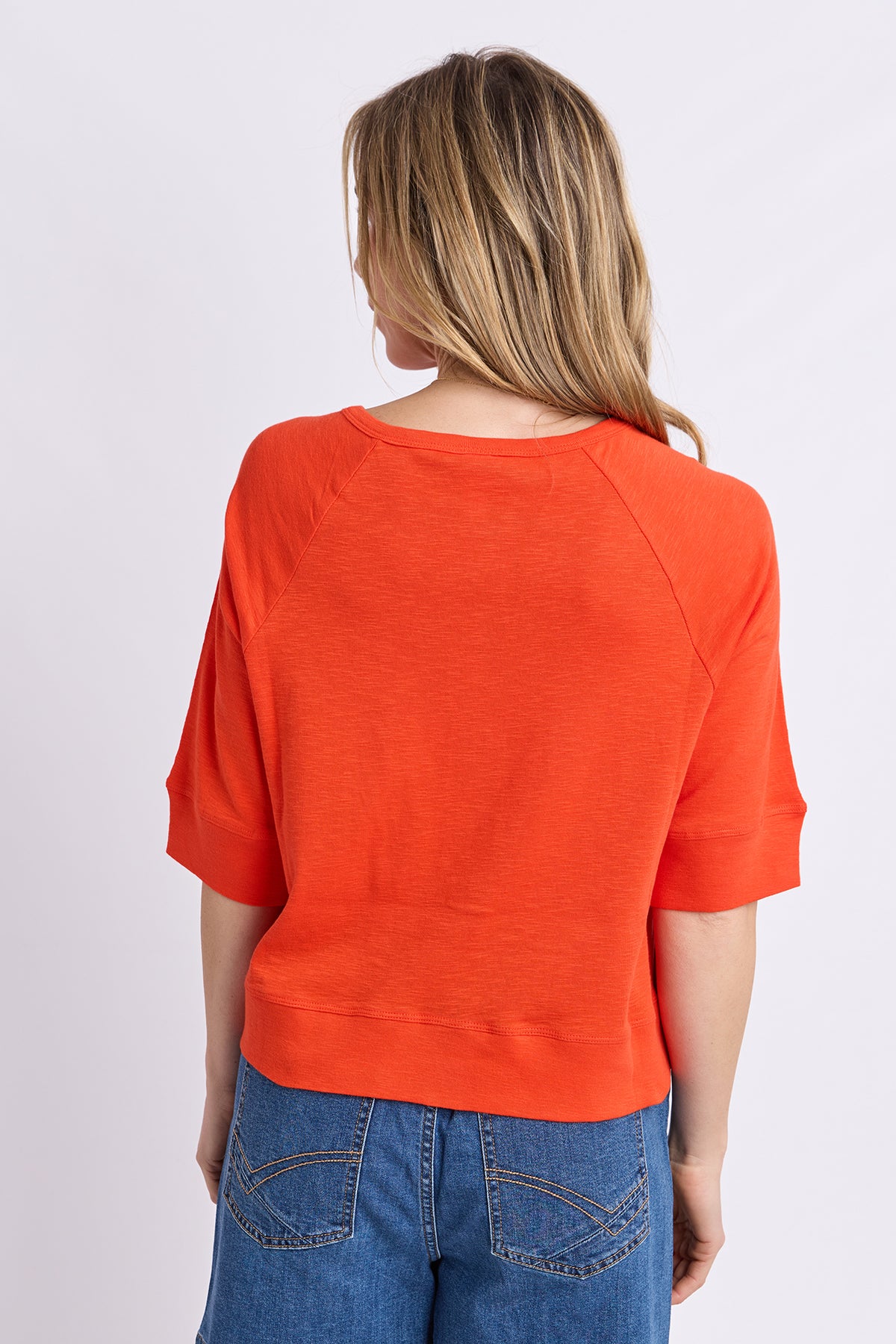 Yvette Short Sleeve Cardi Tangello