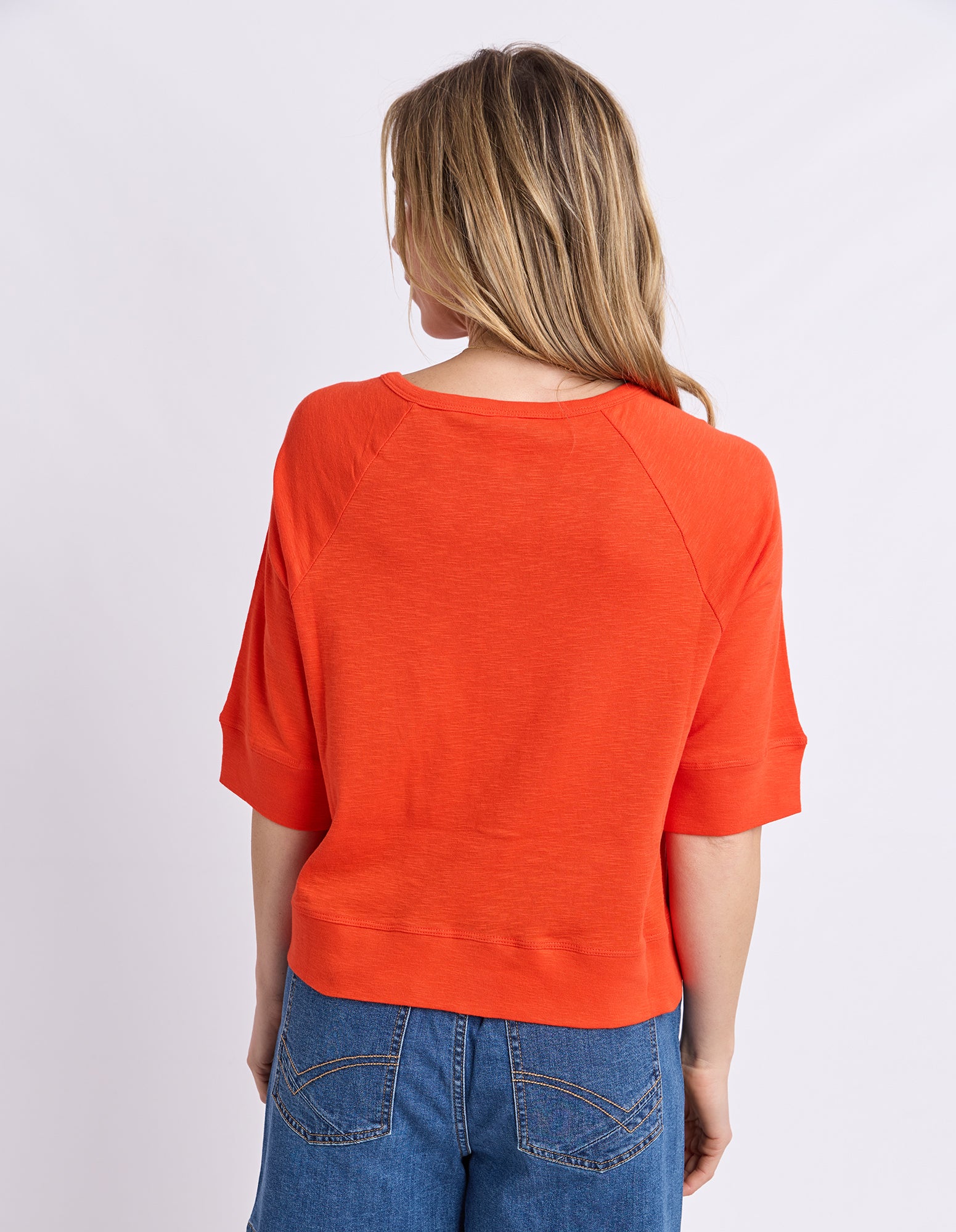 Yvette Short Sleeve Cardi Tangello