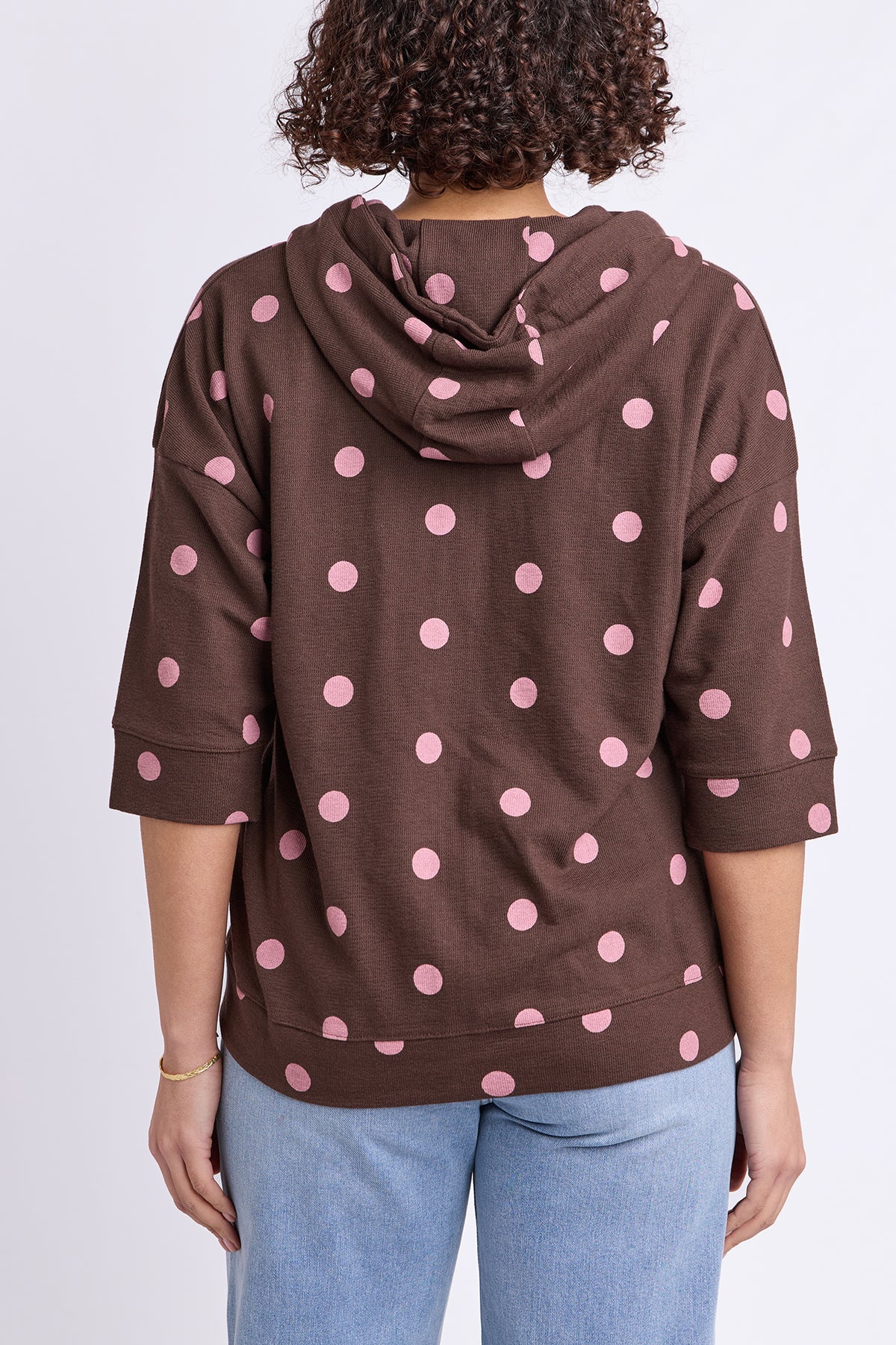 Beachy Spot Hoodie Chocolate