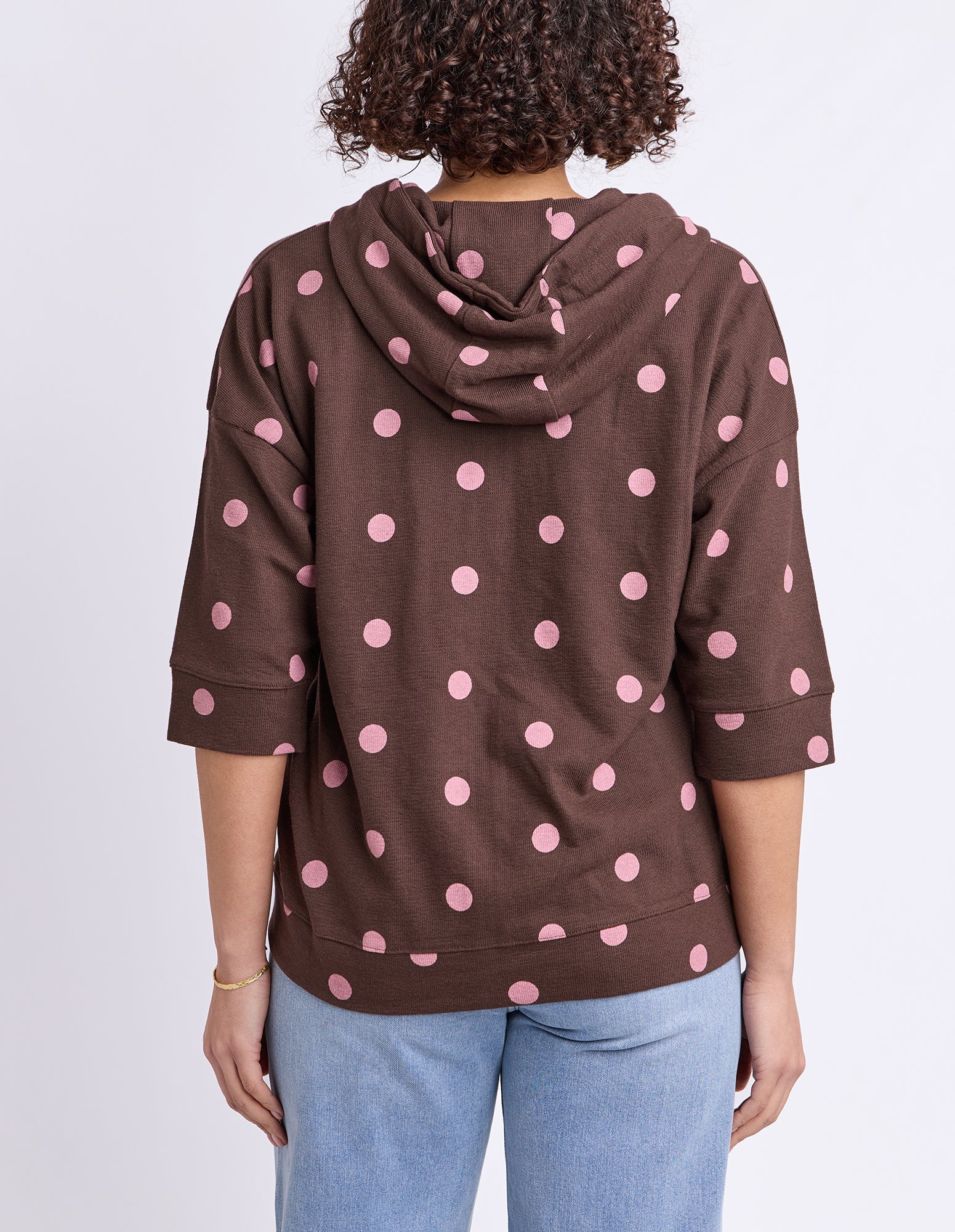 Beachy Spot Hoodie Chocolate