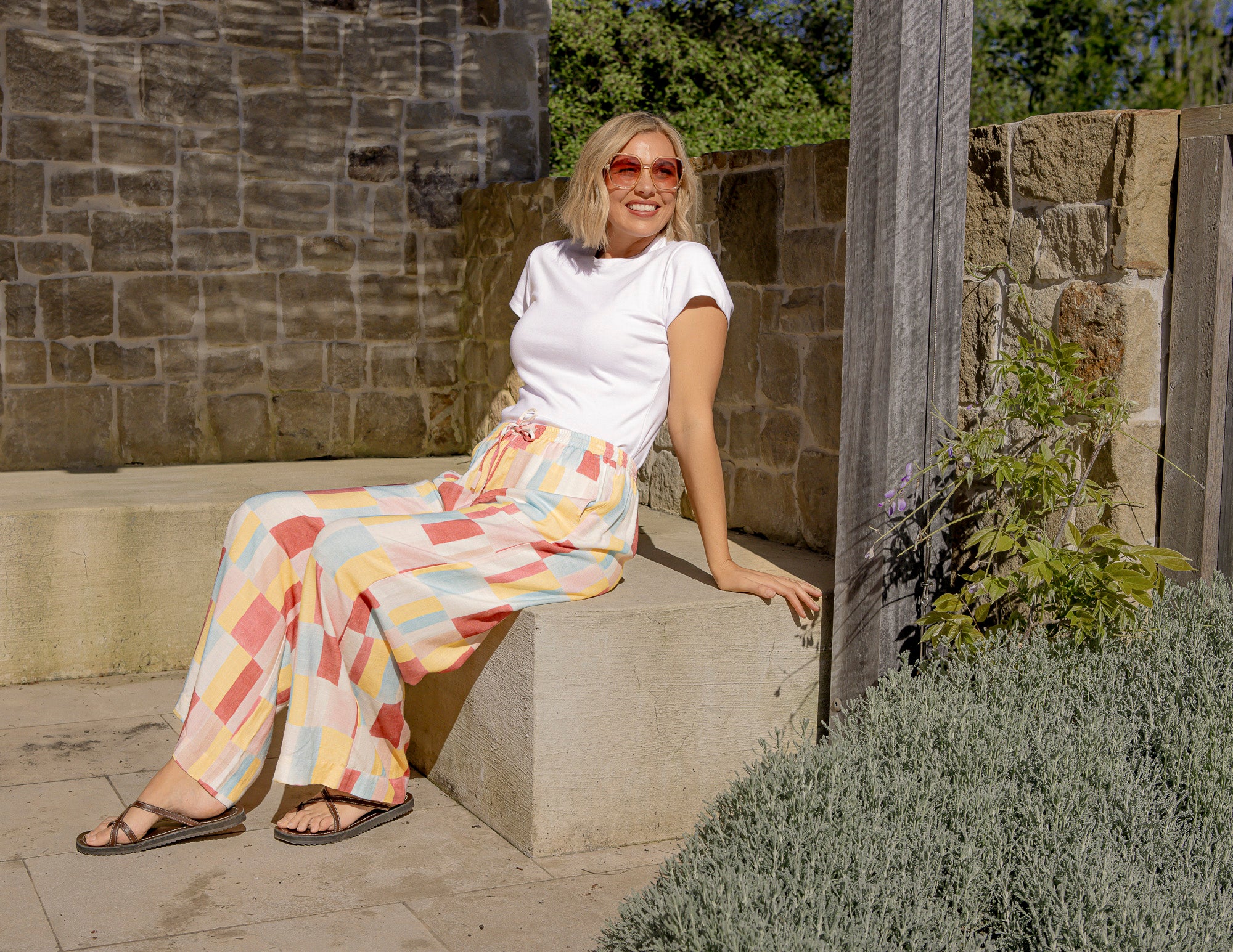 Cinque Pant Cinque Terre Print