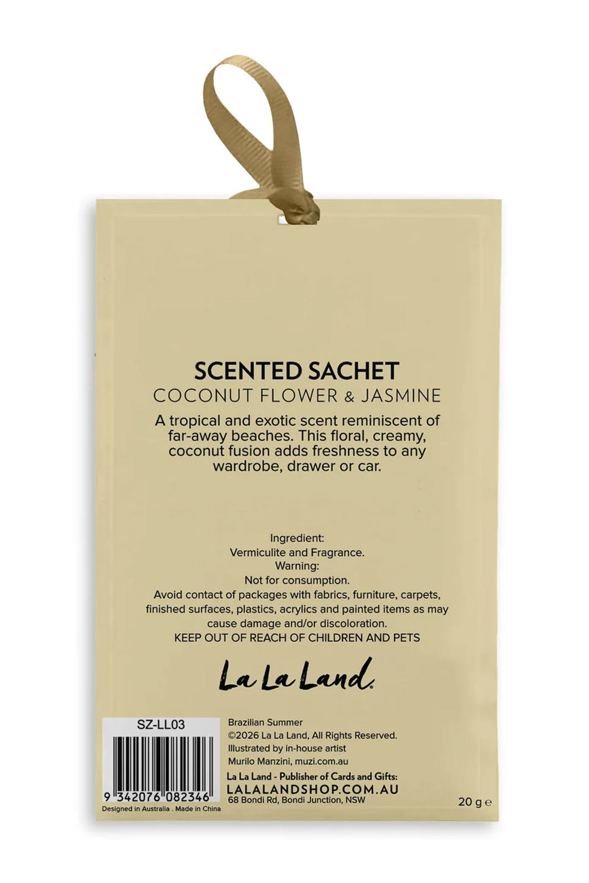 La La Land Brazilian Summer Scented Sachet Multicoloured