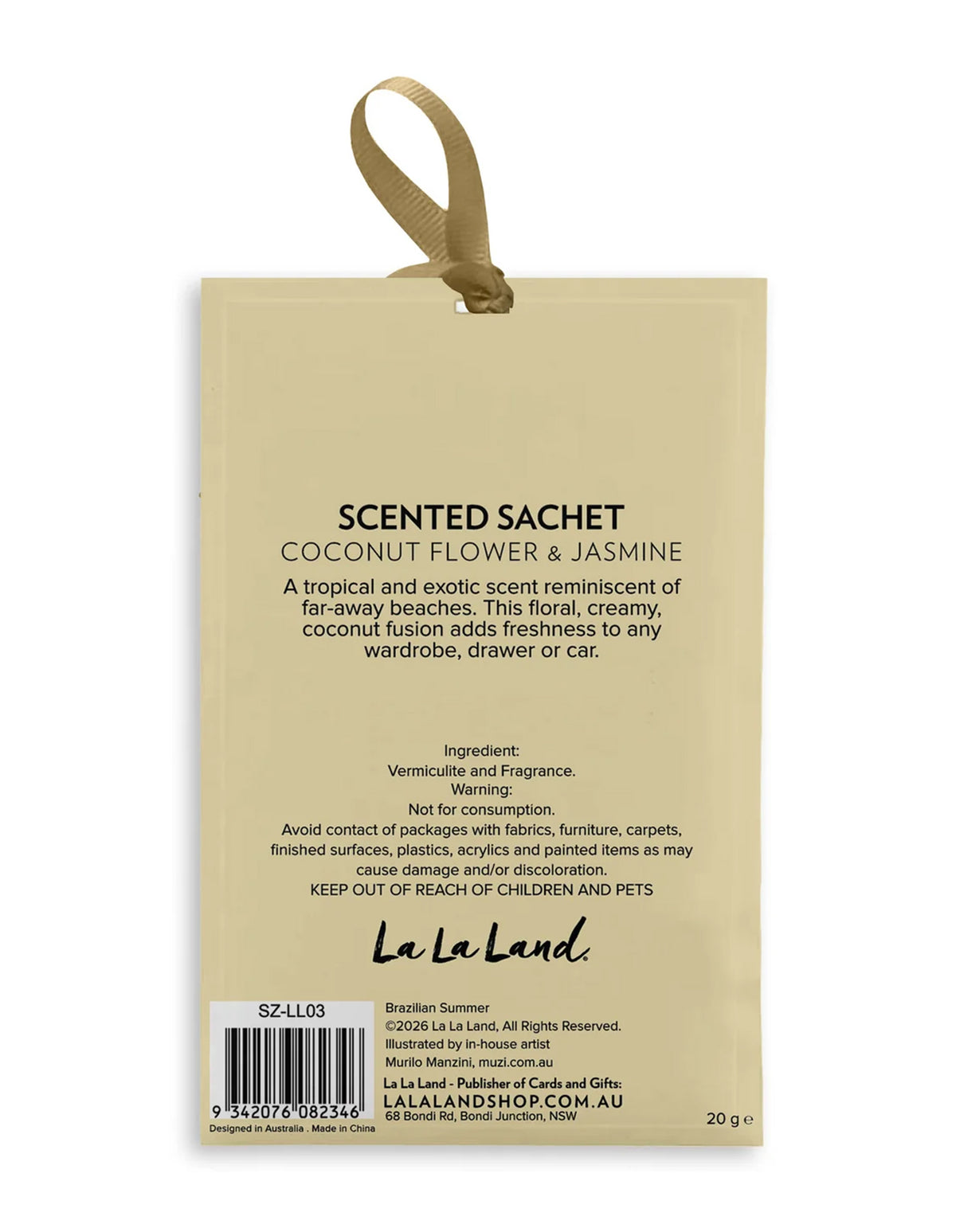La La Land Brazilian Summer Scented Sachet Multicoloured