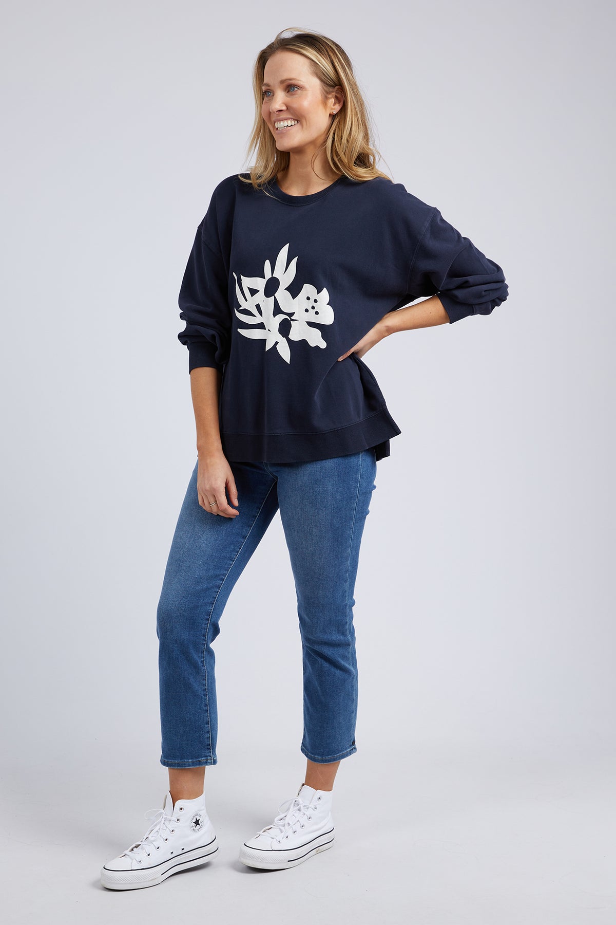Inflorescence Crew Washed Navy
