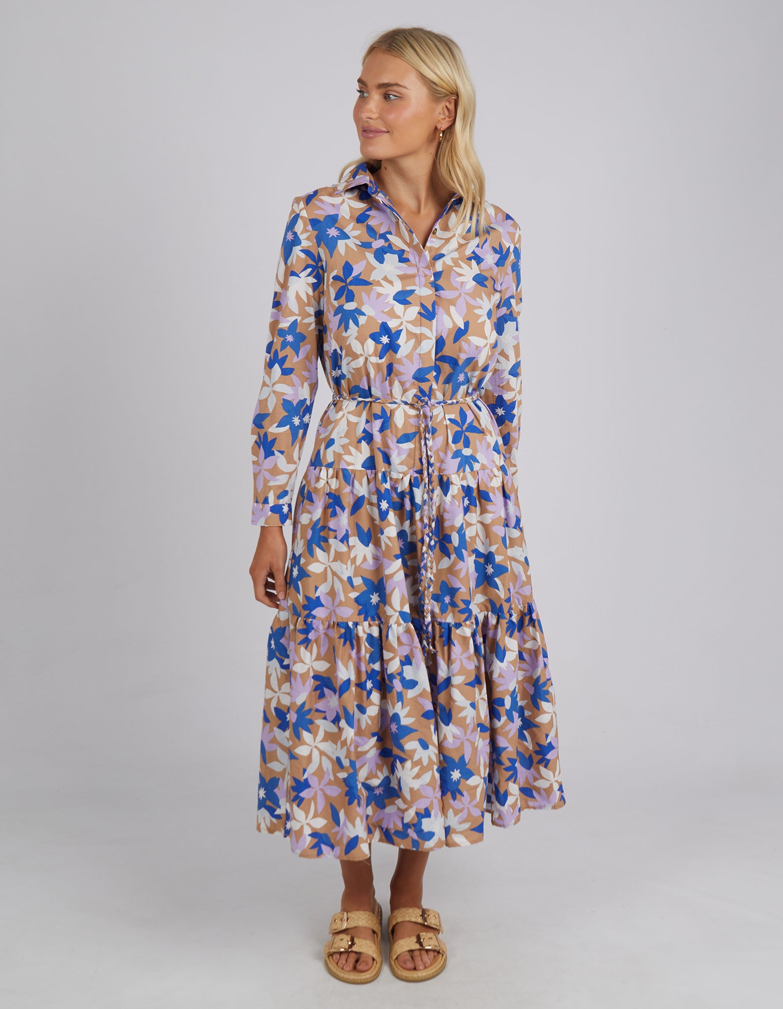 Marguerite Shirt Dress Floral Print