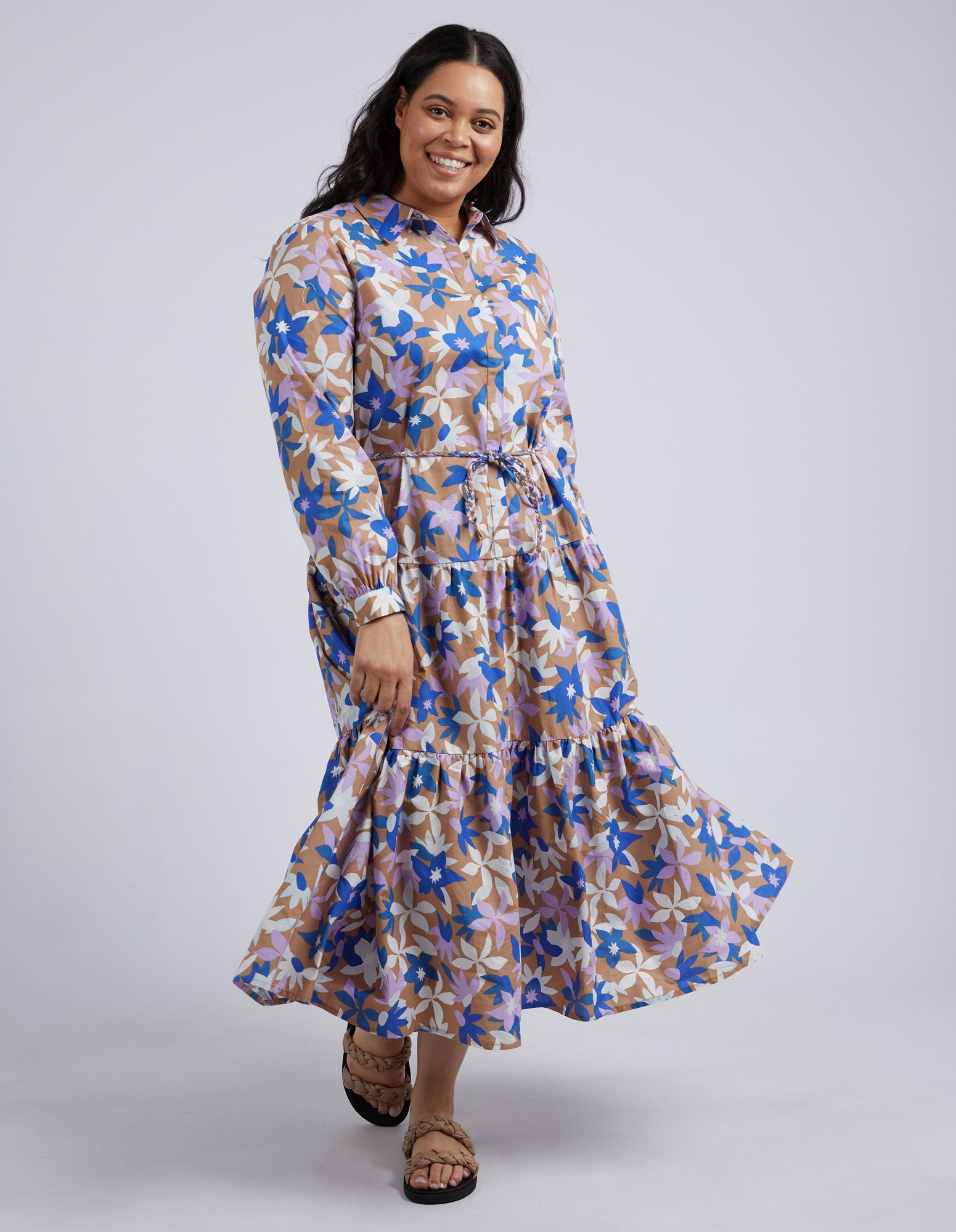 Marguerite Shirt Dress Floral Print