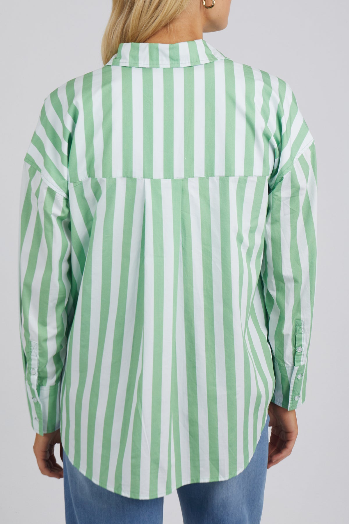 Delia Shirt Meadow & White Stripe