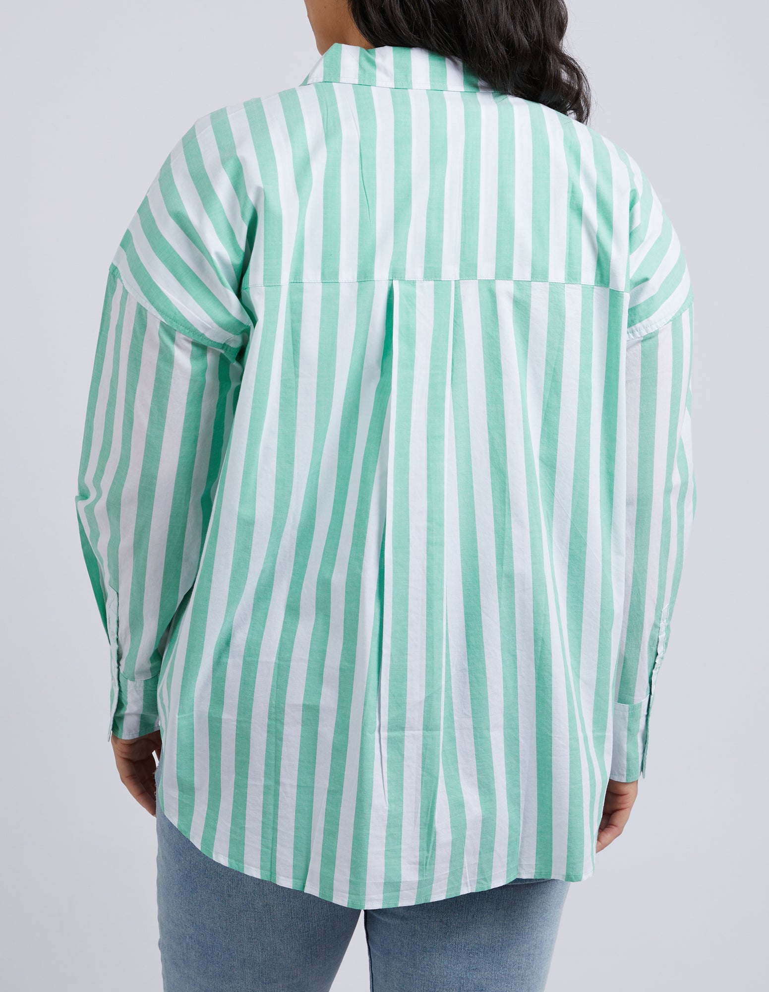 Delia Shirt Meadow & White Stripe