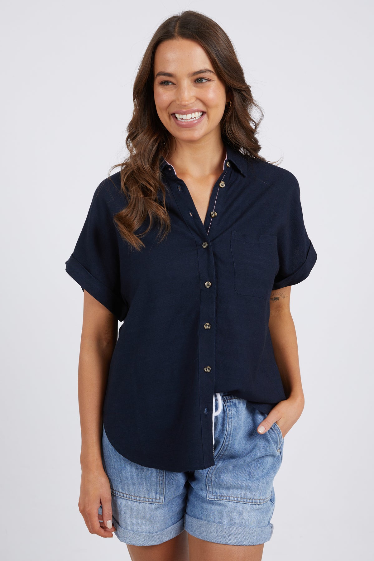 Clem Shirt Dark Sapphire