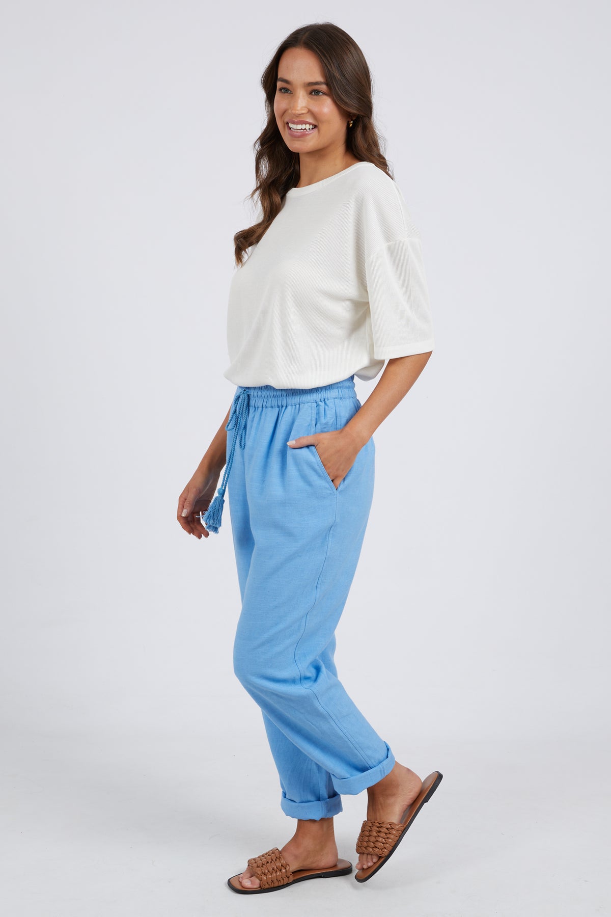 Clem Relaxed Pant Azure Blue