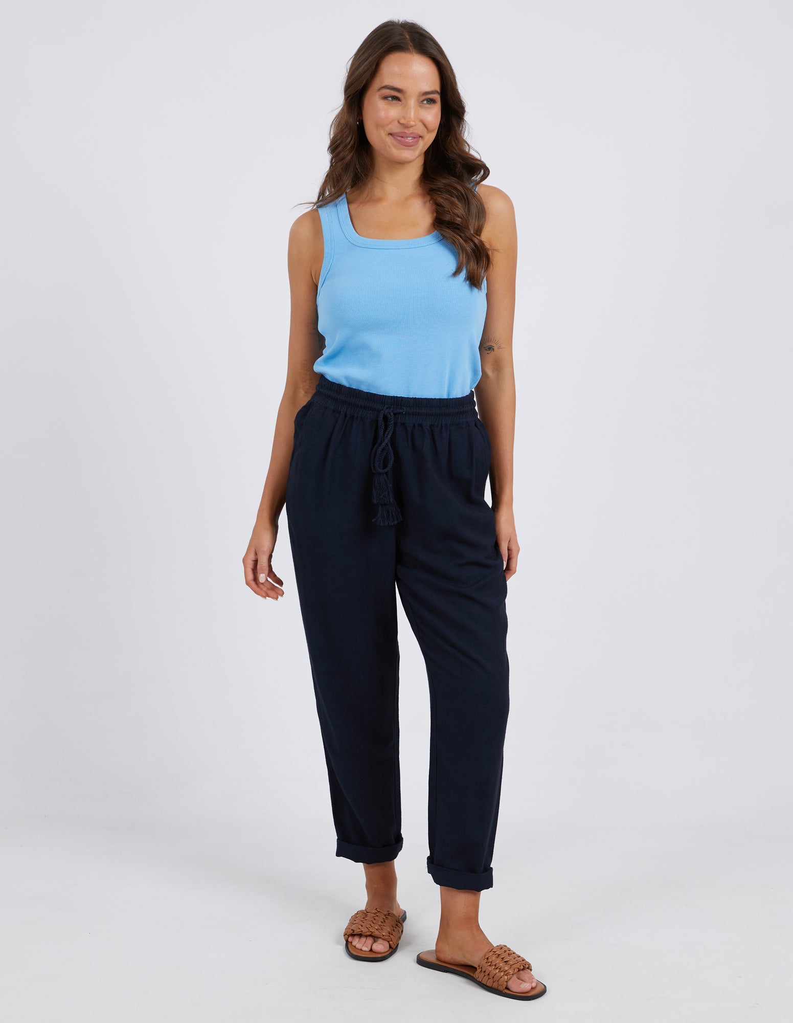 Clem Relaxed Pant Dark Sapphire