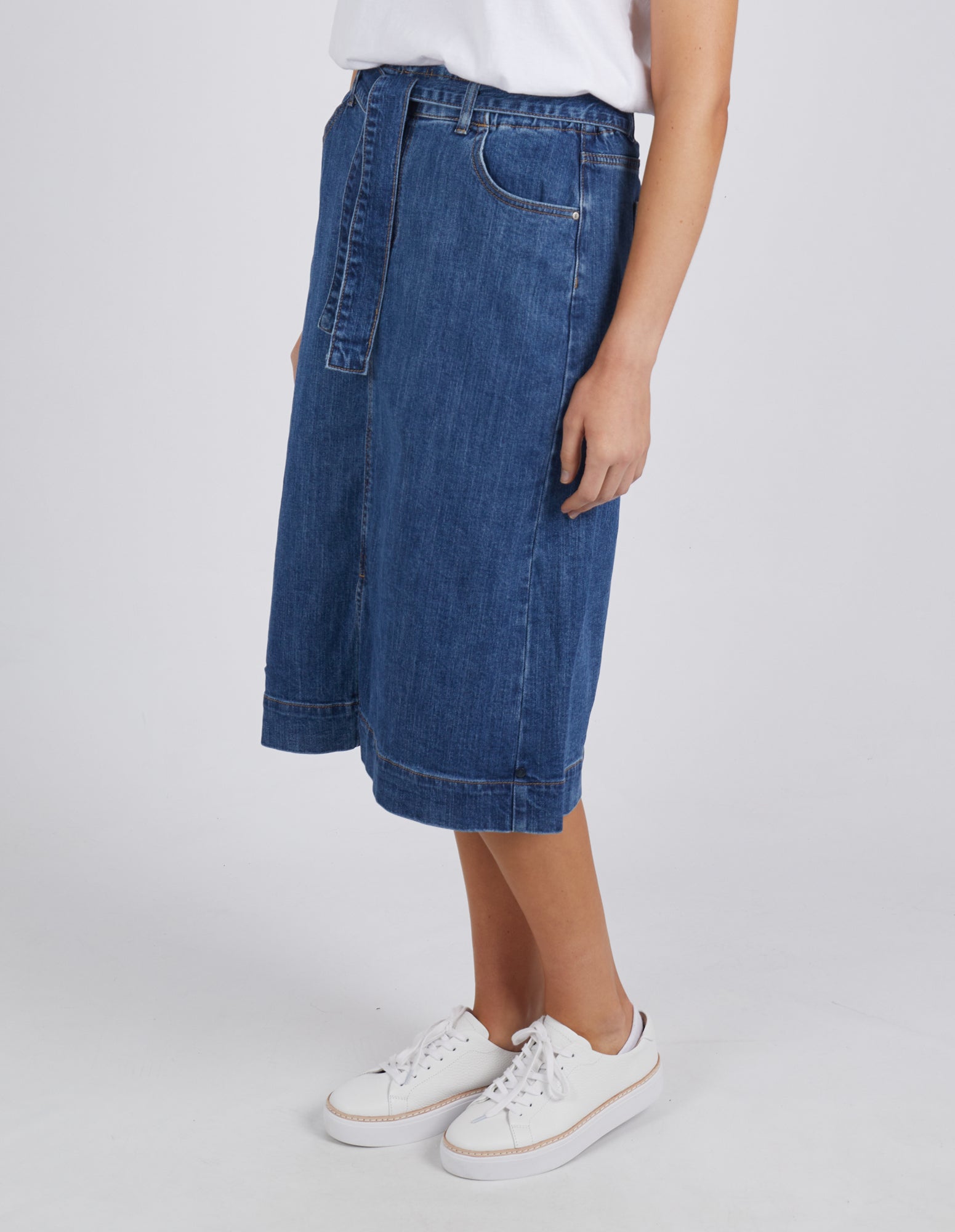 Mid length clearance denim skirts short