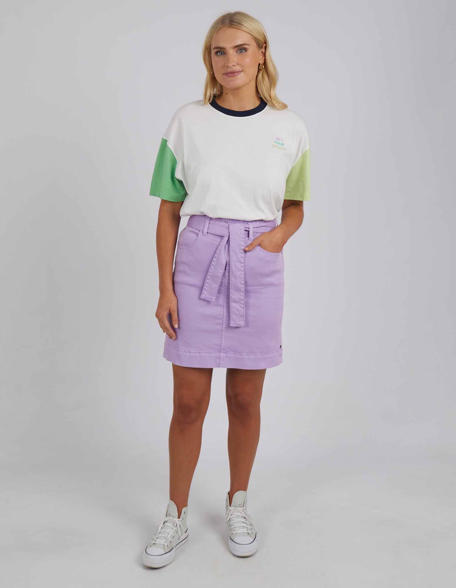 Clio Denim Skirt Periwinkle