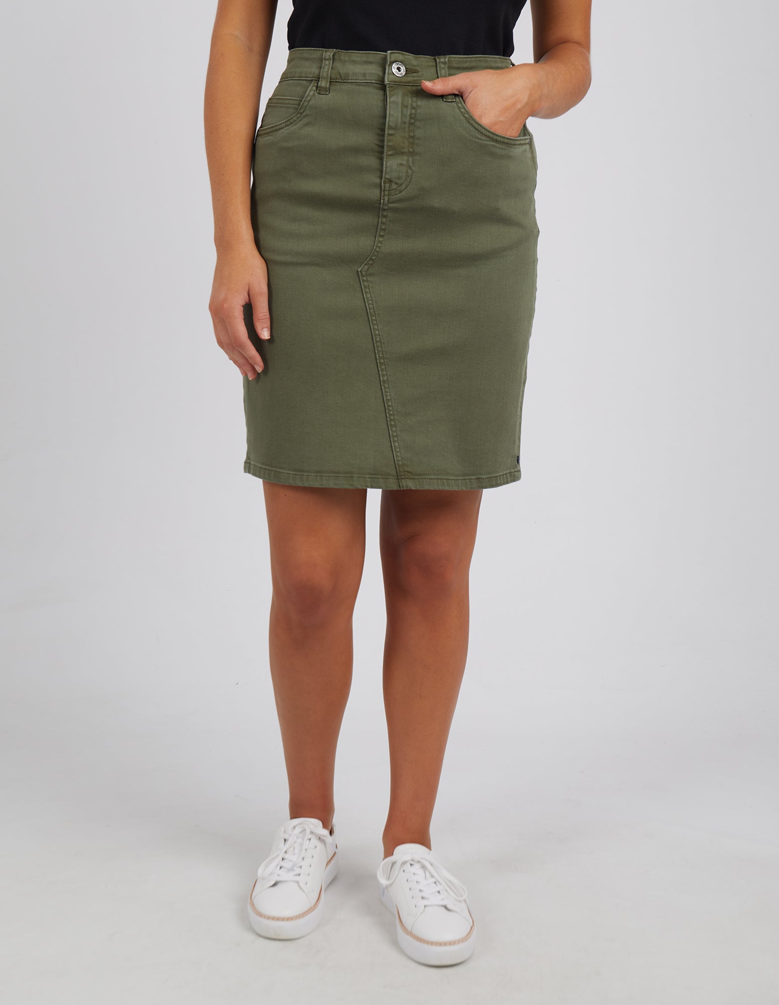 SHEIN Flap Pocket Side Cargo Denim Skirt | SHEIN IN