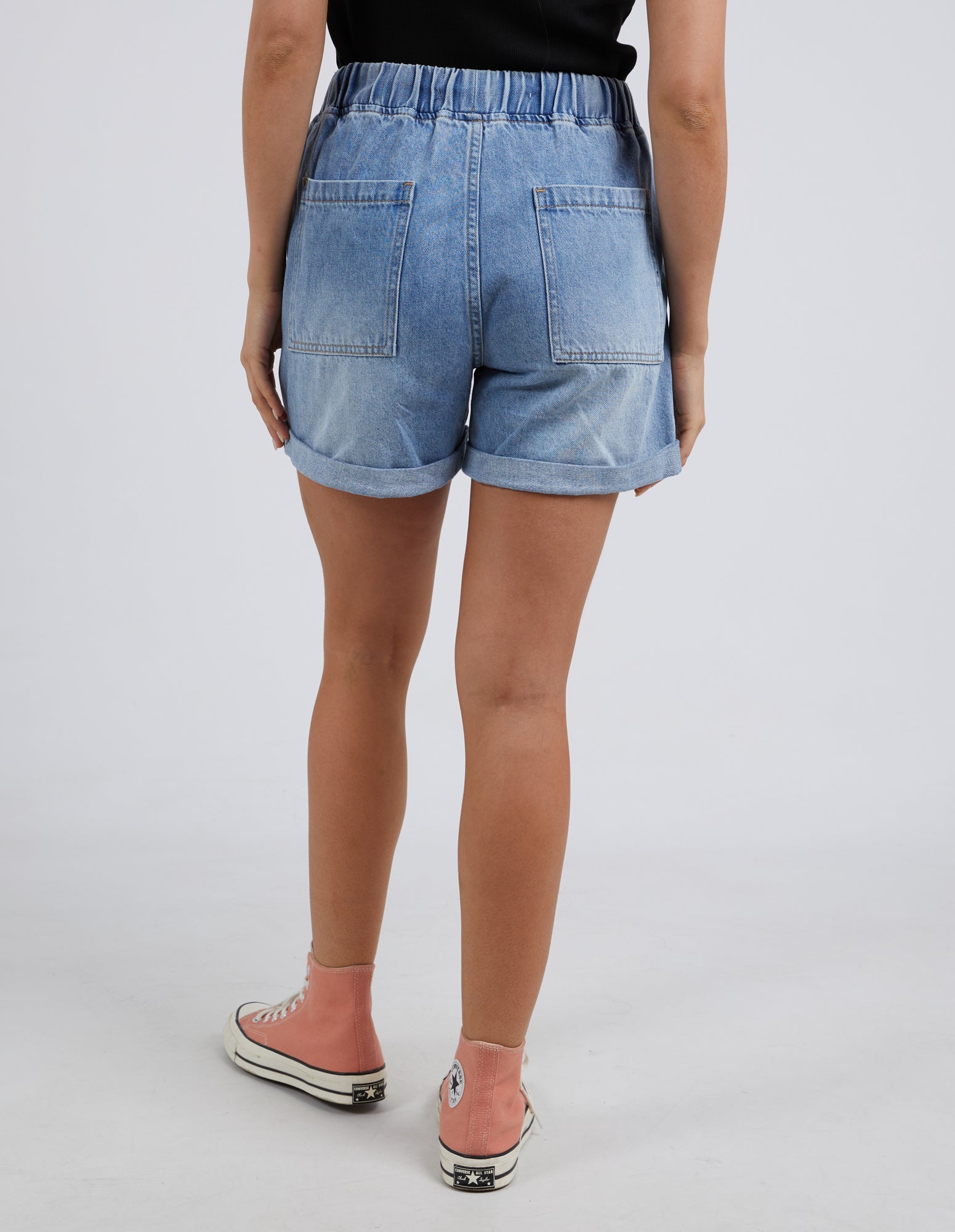 Emma Relaxed Denim Short Mid Blue Wash-Mid Blue Wash / 6