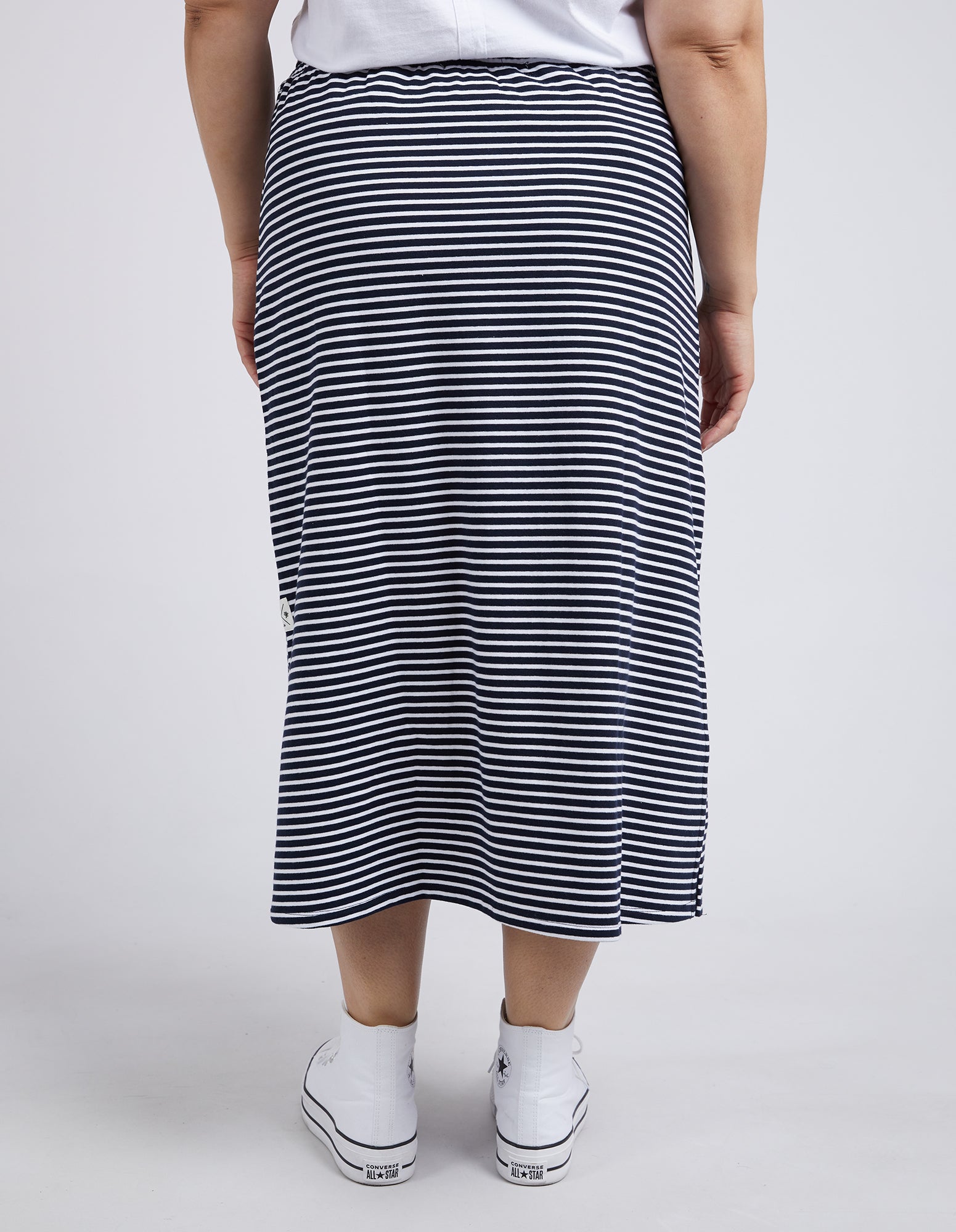 Travel Skirt Navy & White Stripe